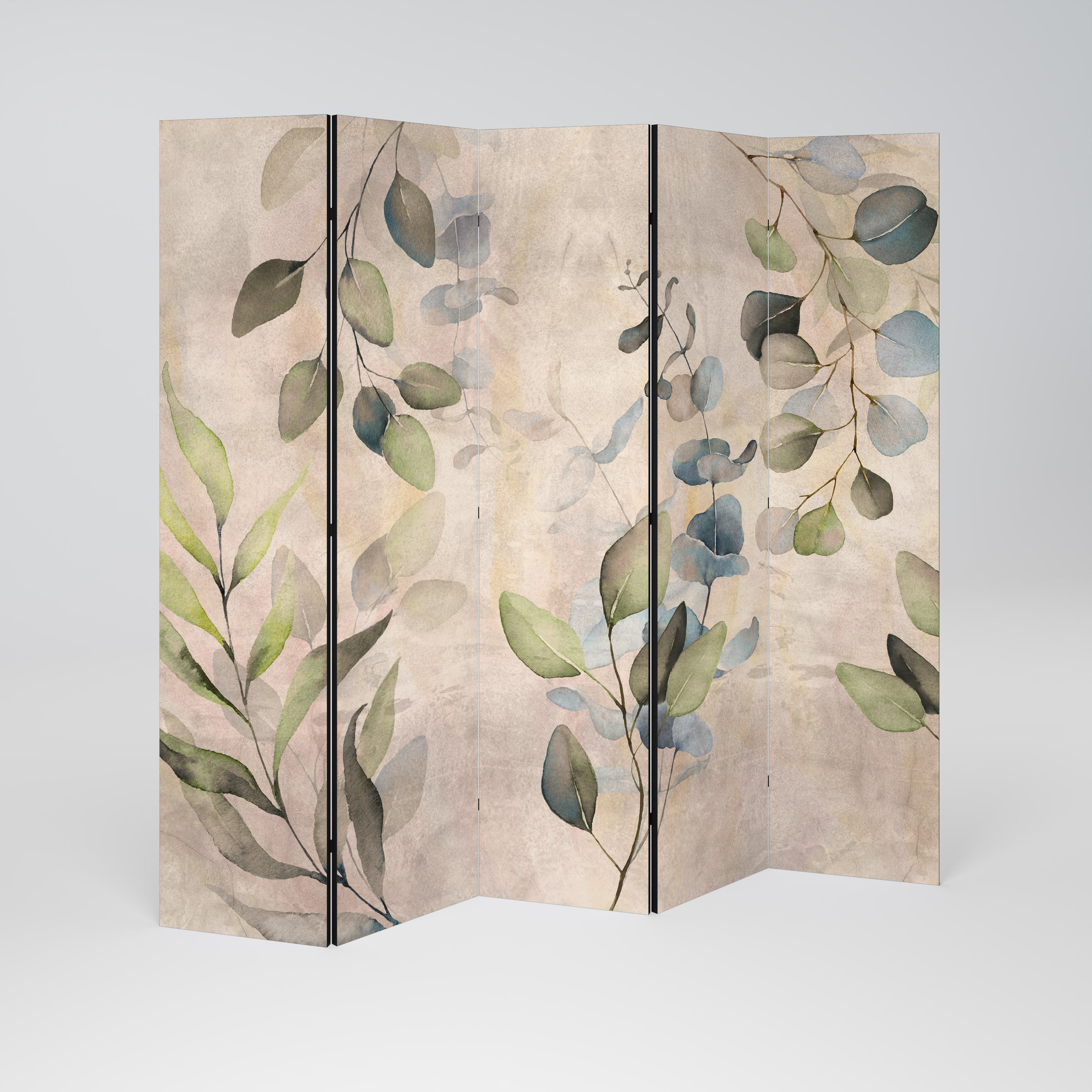 SOFT EARTHEN EMBRACE 5-Panel Room Divider