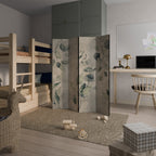 EARTHY TONED ELEGANCE 4-Panel Room Divider