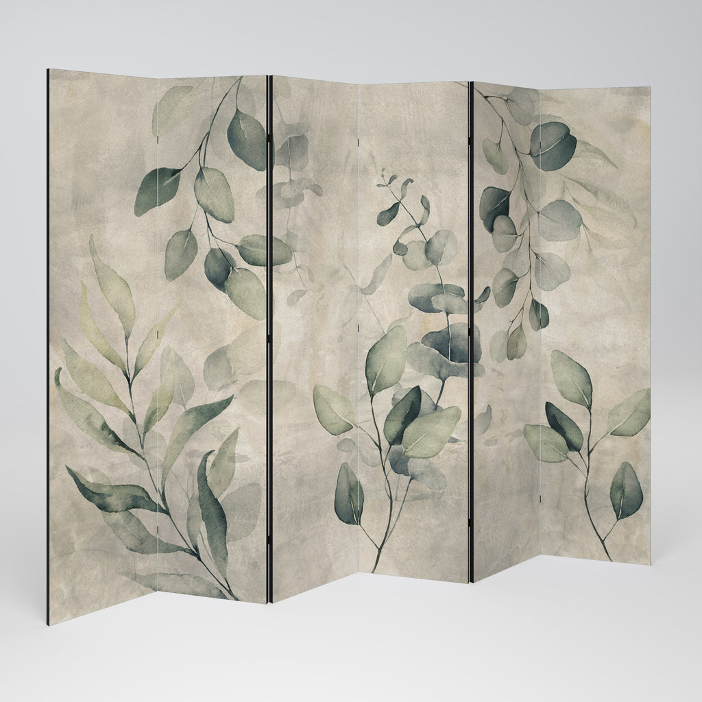 EARTHY TONED ELEGANCE Decorative 6-Panel Room Divider