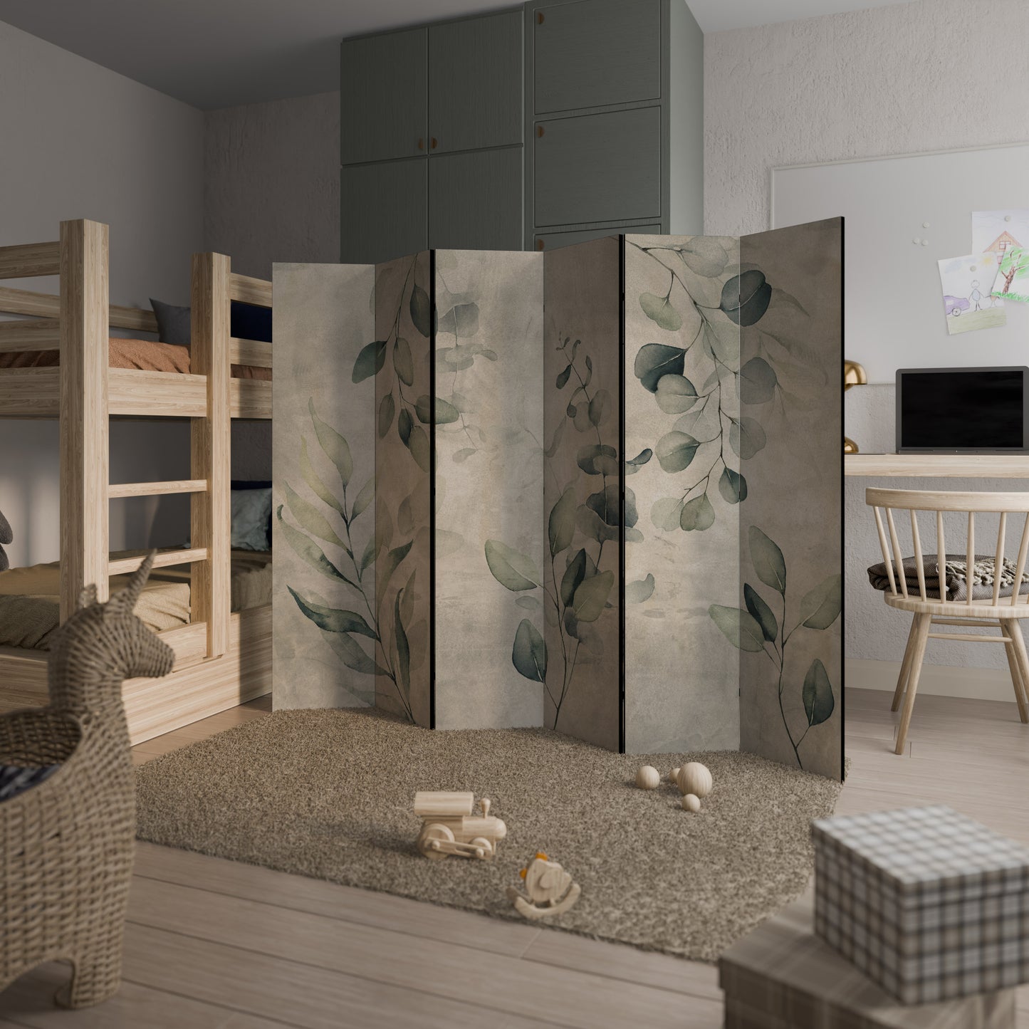 EARTHY TONED ELEGANCE 6-Panel Room Divider