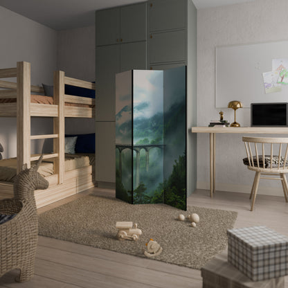 MISTY MOUNTAIN BRIDGES 3-Panel Room Divider