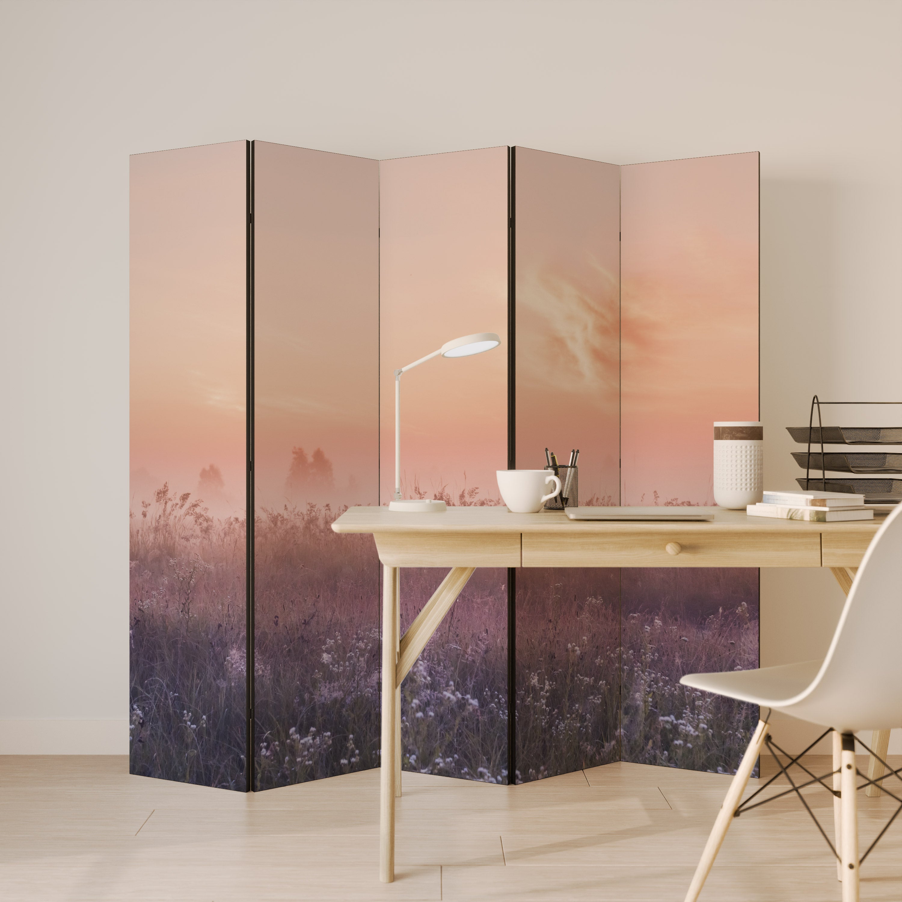 ENCHANTED MORNING VEIL 5-Panel Room Divider