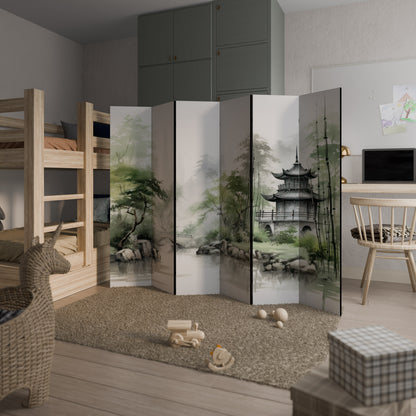 HARMONIOUS WATERSCAPE SCENE 6-Panel Room Divider