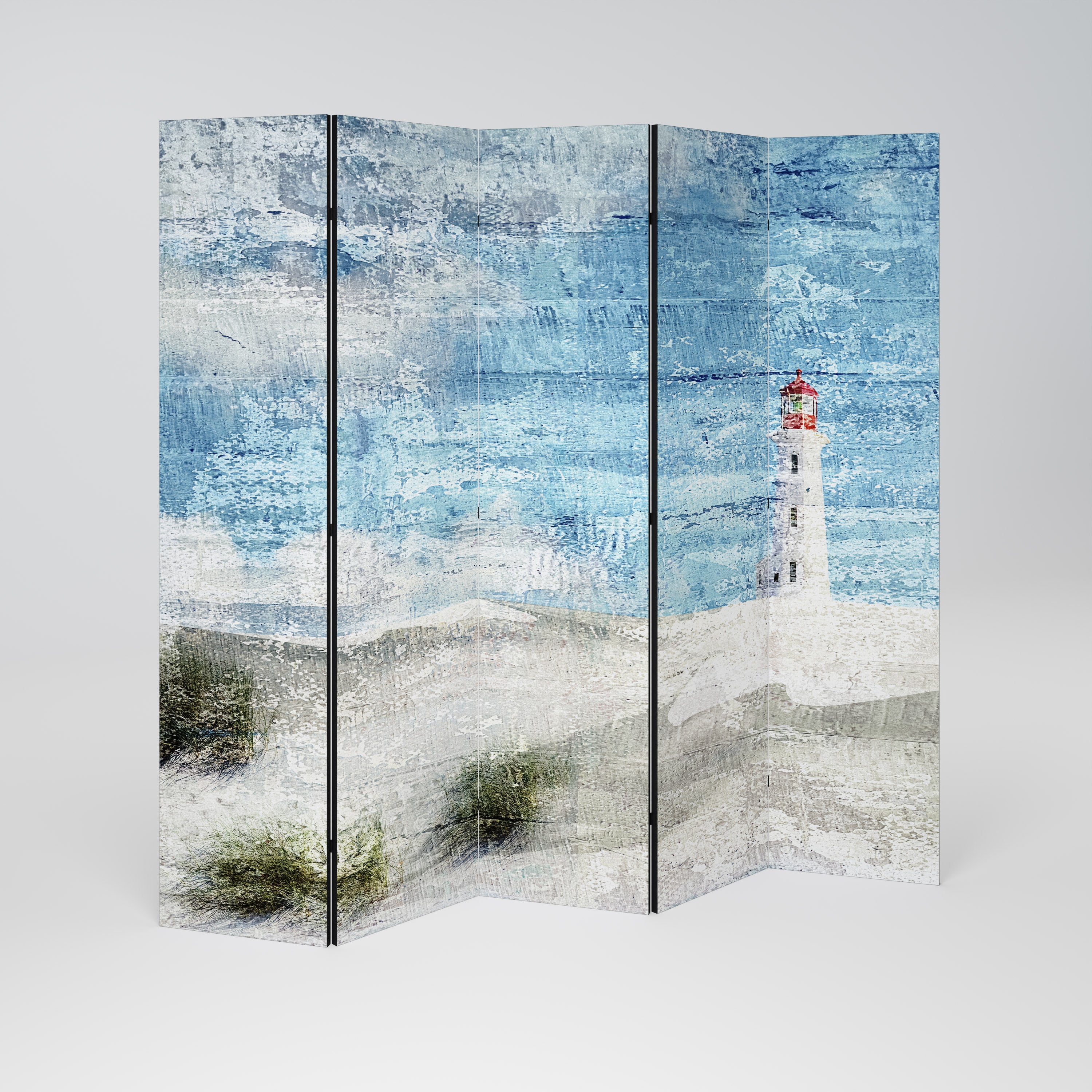 LIGHTHOUSE IN TRANQUILITY 5-Panel Room Divider
