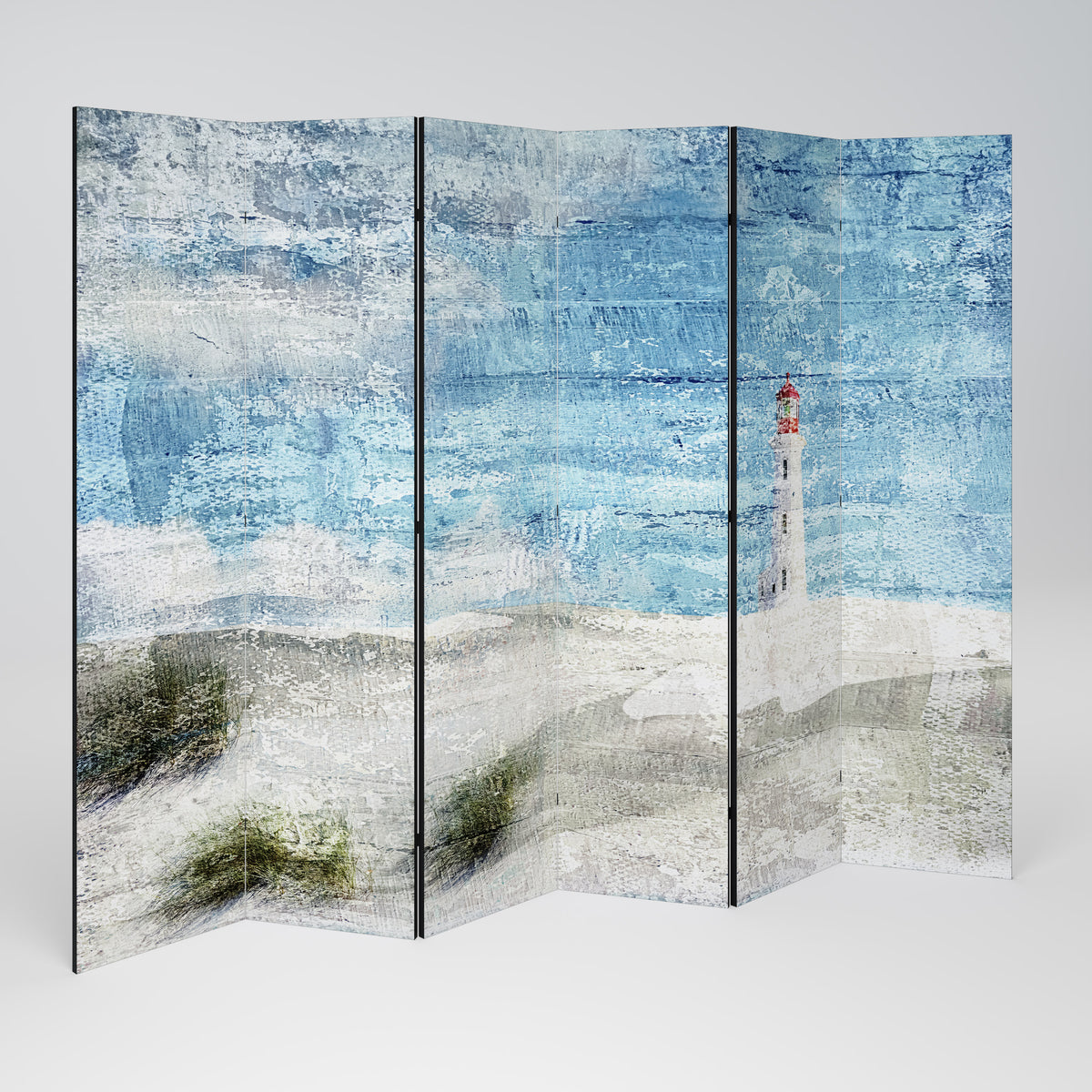 LIGHTHOUSE IN TRANQUILITY 6-Panel Room Divider