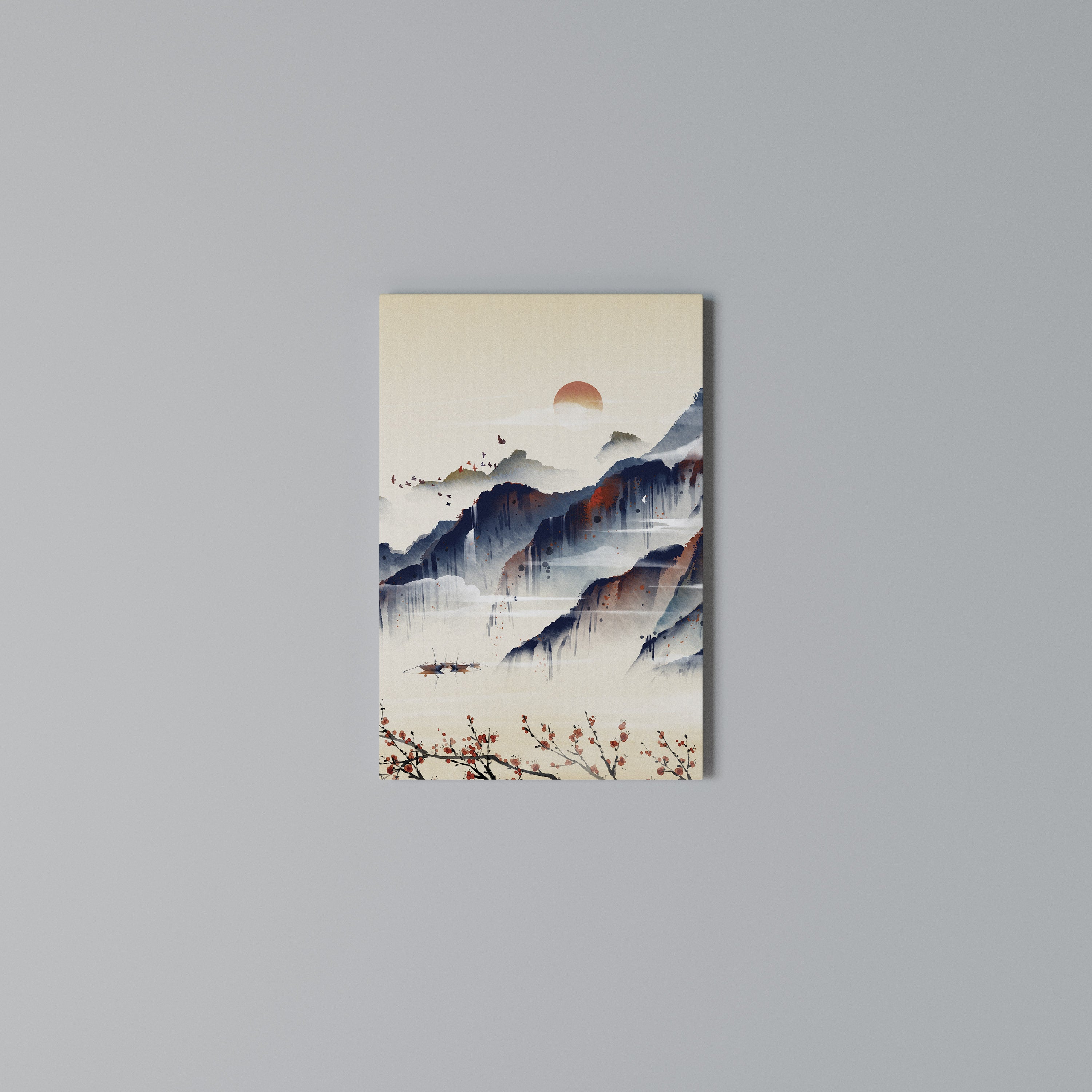 JAPANESE LANDSCAPE Vertical Canvas Print