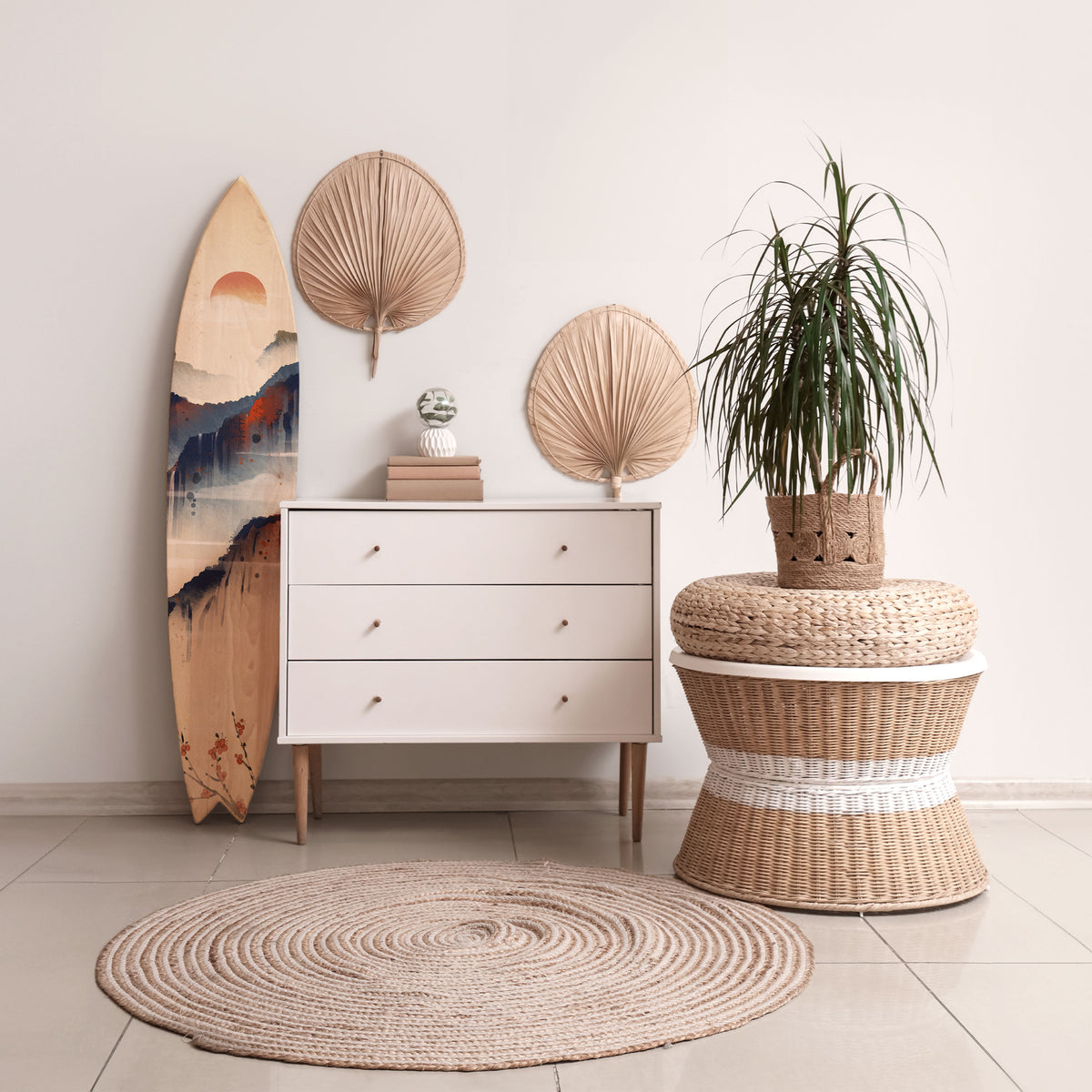 JAPANESE LANDSCAPE Surfboard Decorative Panel