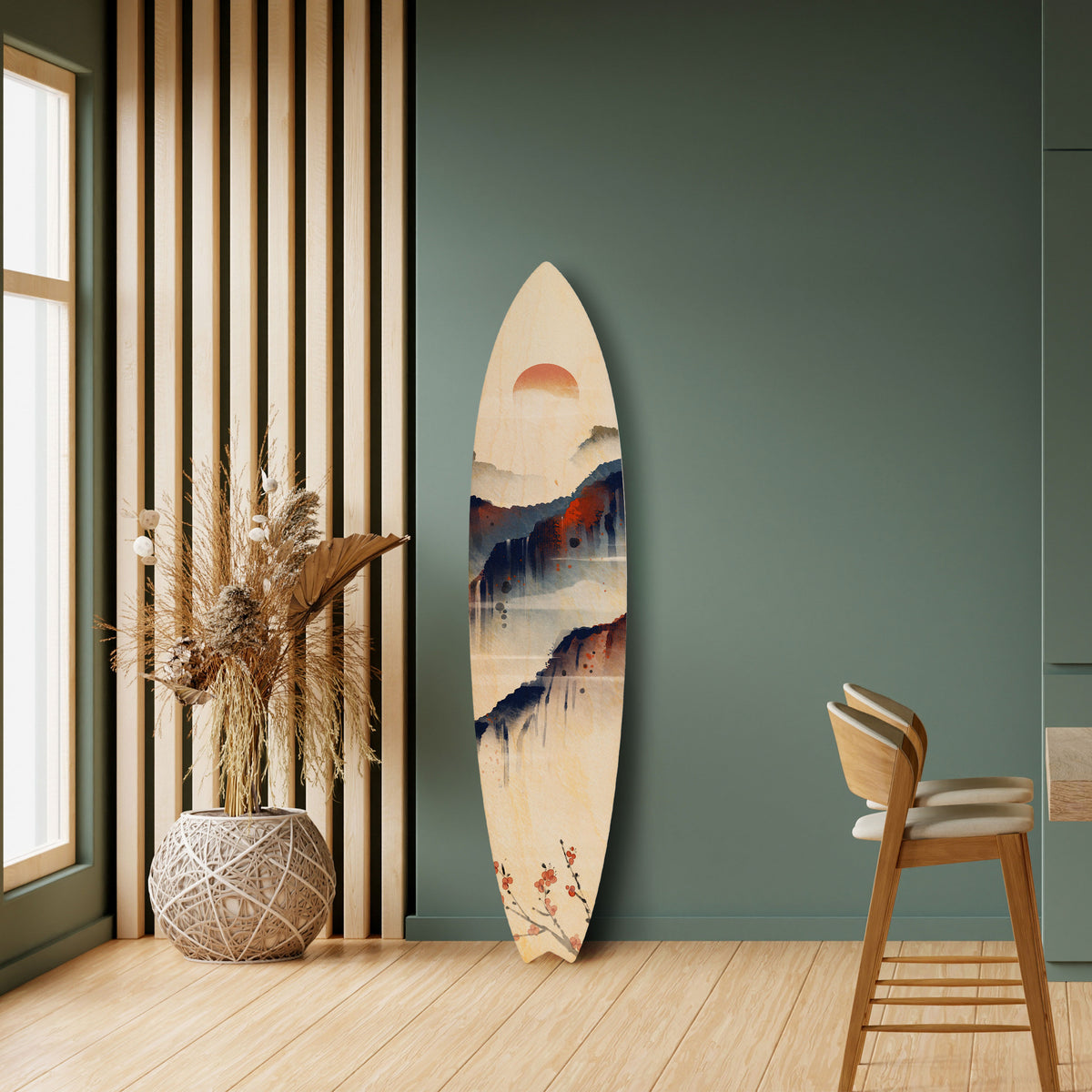JAPANESE LANDSCAPE Surfboard Decorative Panel