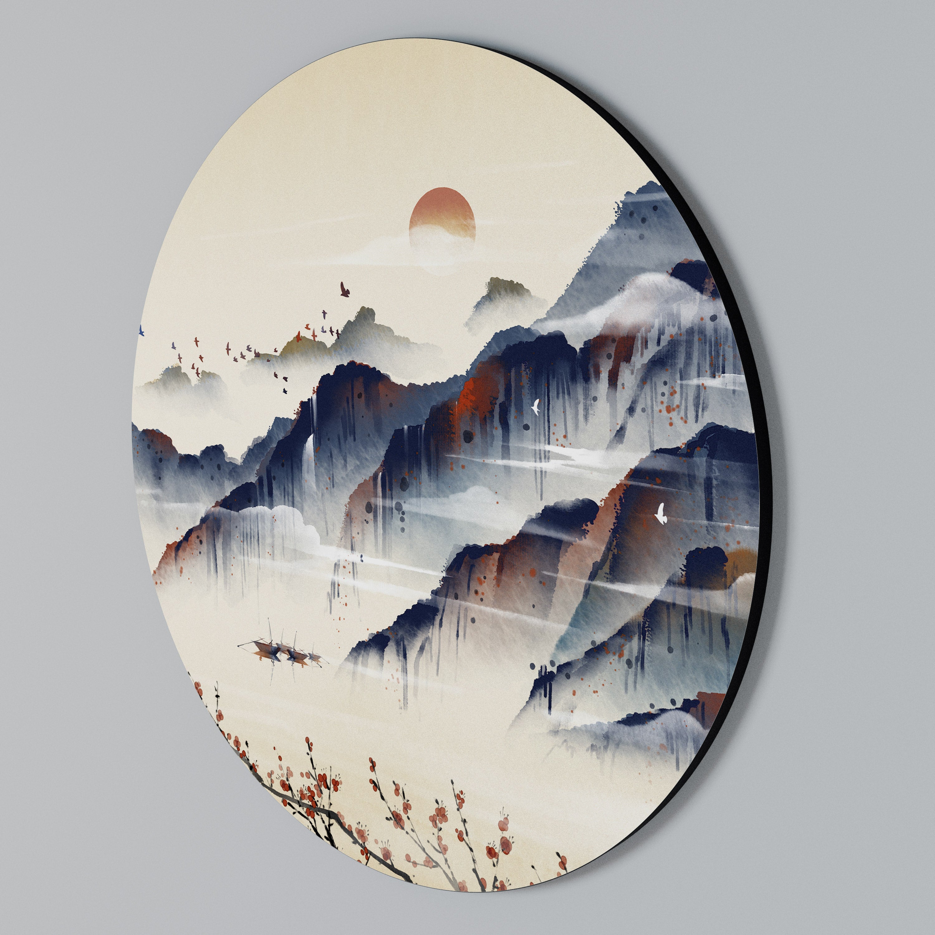 JAPANESE LANDSCAPE Round Wall Art