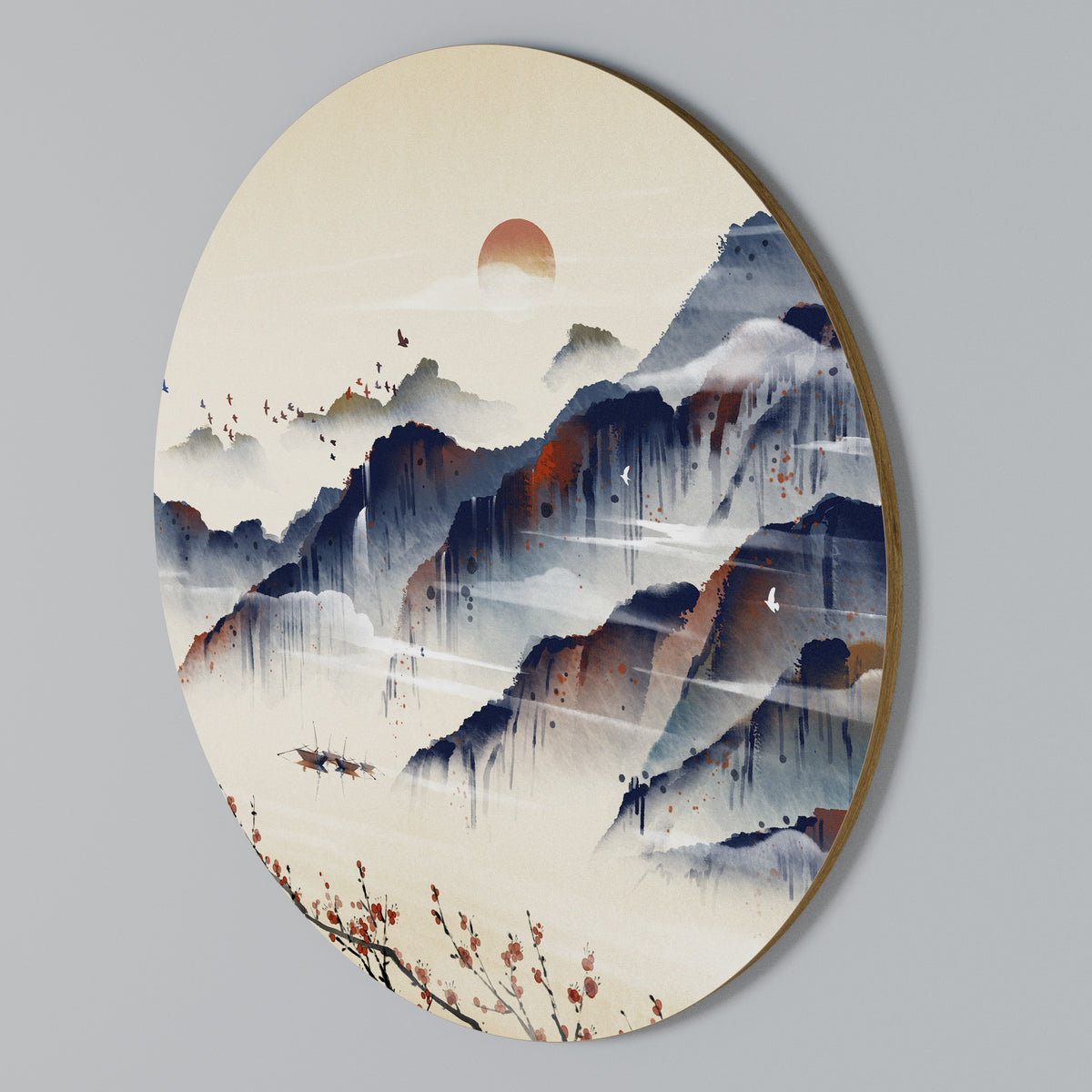 JAPANESE LANDSCAPE Round Wall Art