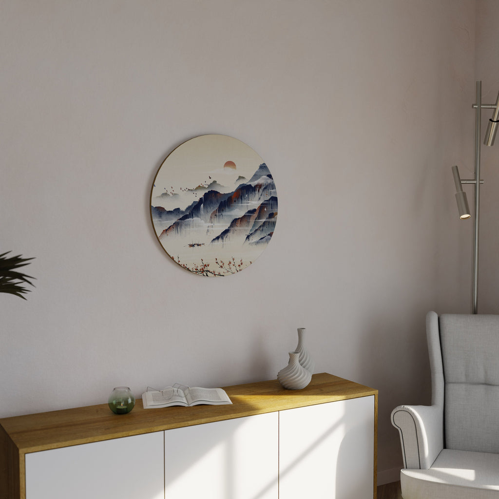 PAYSAGE JAPONAIS Art mural rond