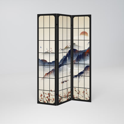 JAPANESE LANDSCAPE 3-Panel Room Divider