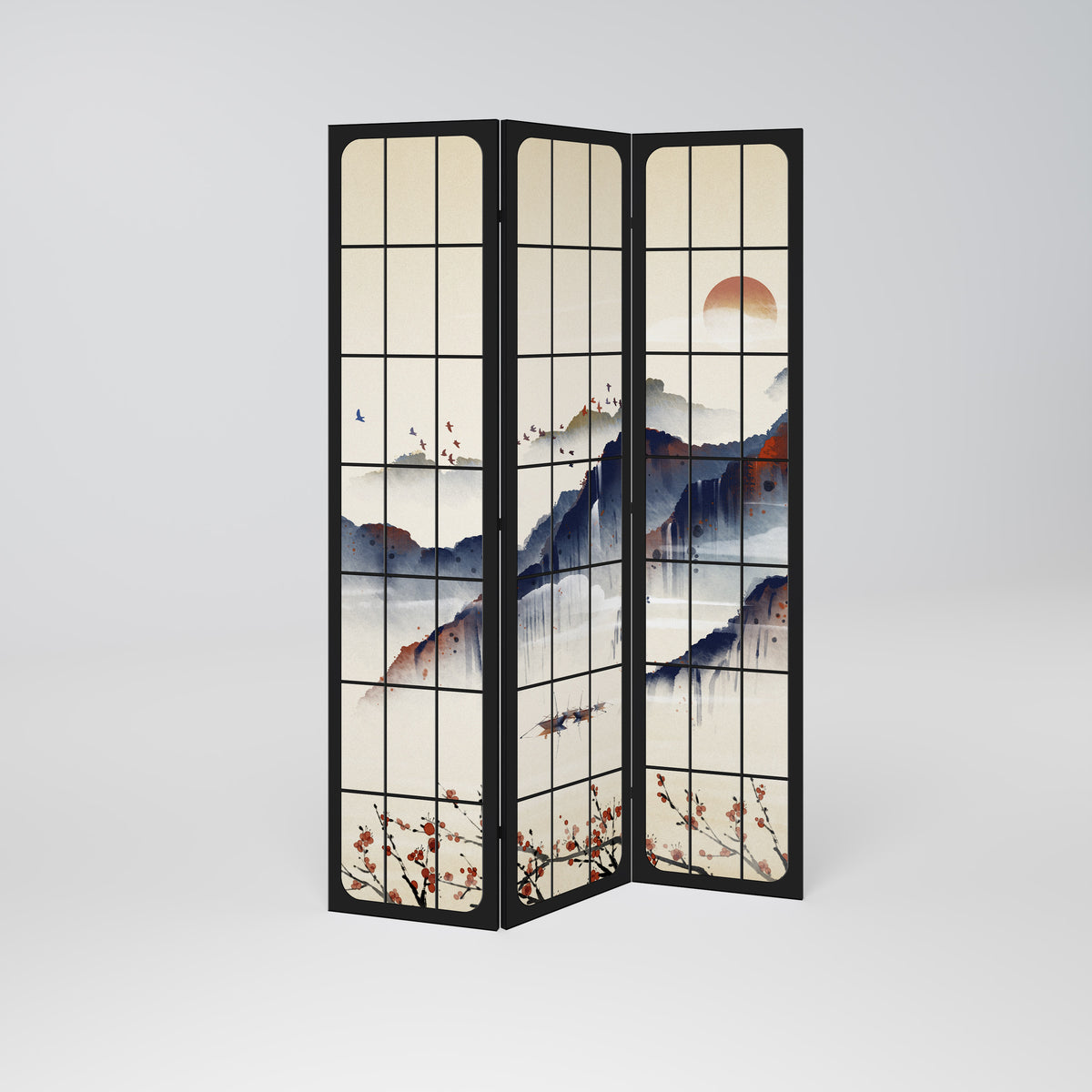 JAPANESE LANDSCAPE 3-Panel Room Divider