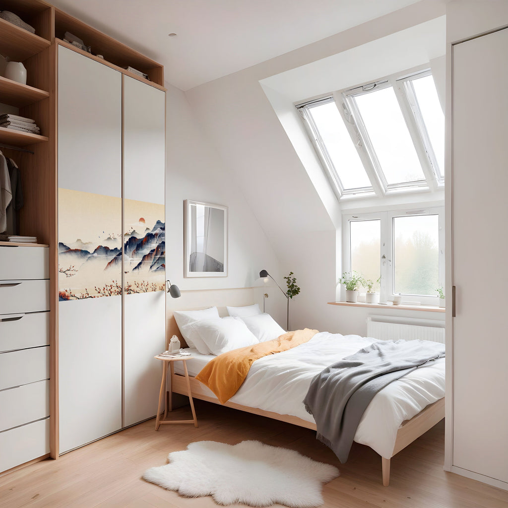 Affiche horizontale autocollante PAYSAGE JAPONAIS