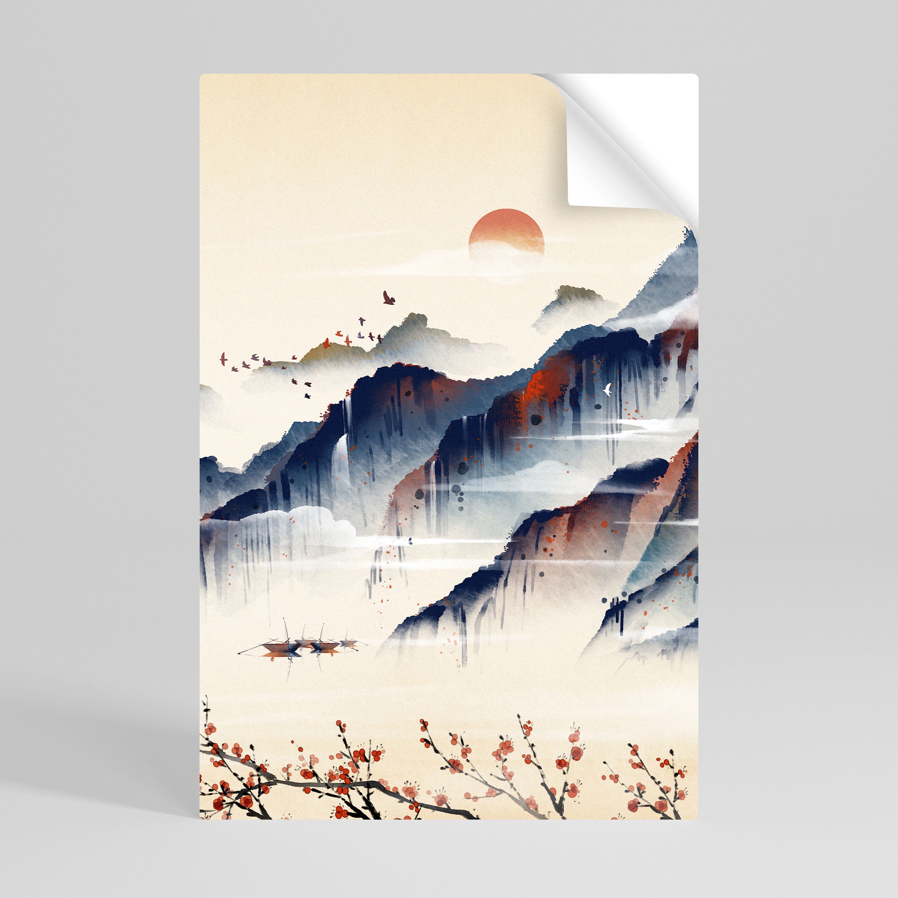 JAPANESE LANDSCAPE Peel and Stick Vertical Poster