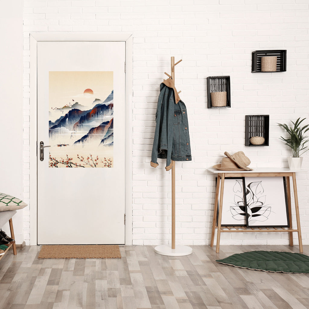 Affiche verticale autocollante PAYSAGE JAPONAIS