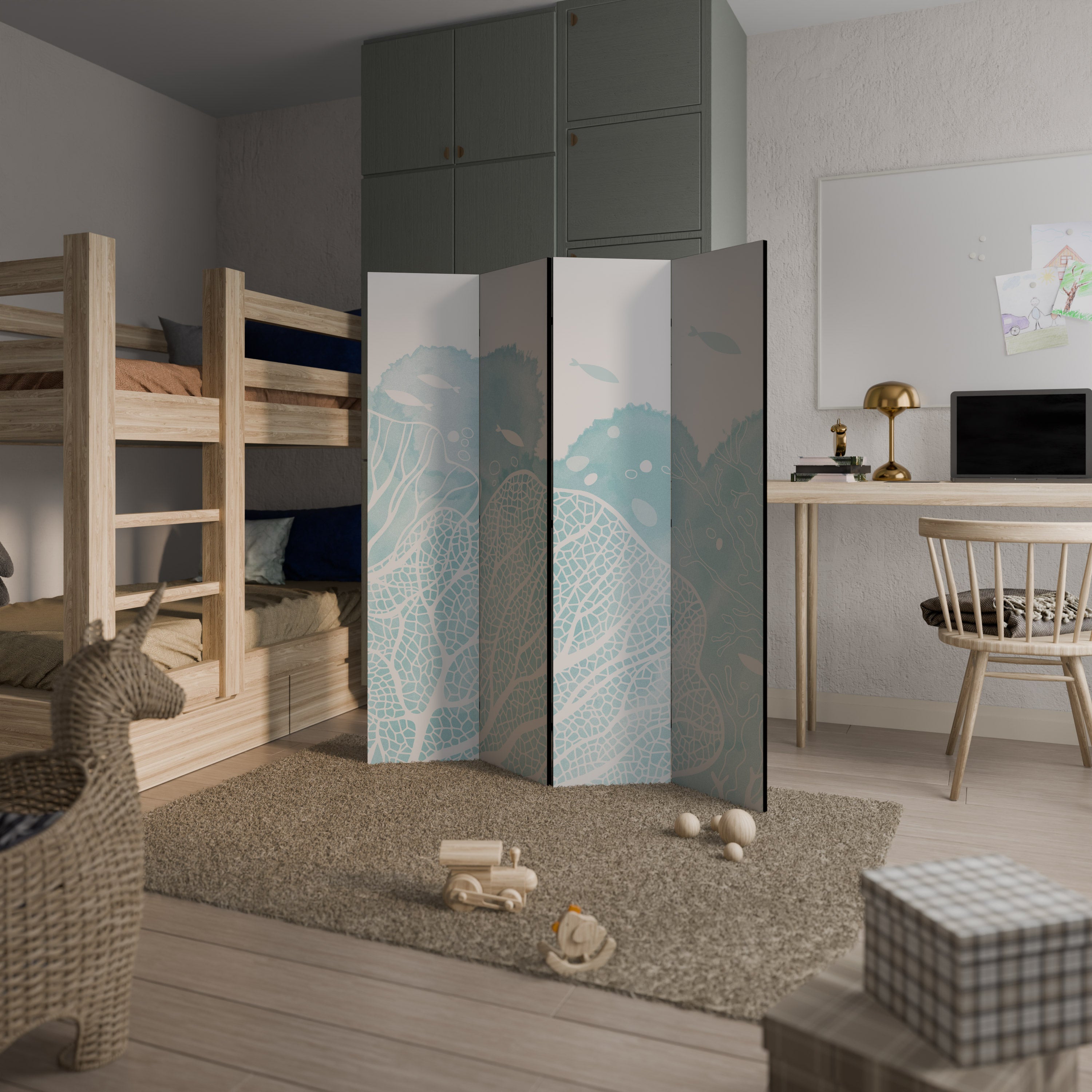 UNDERWATER PLEASURES 4-Panel Room Divider