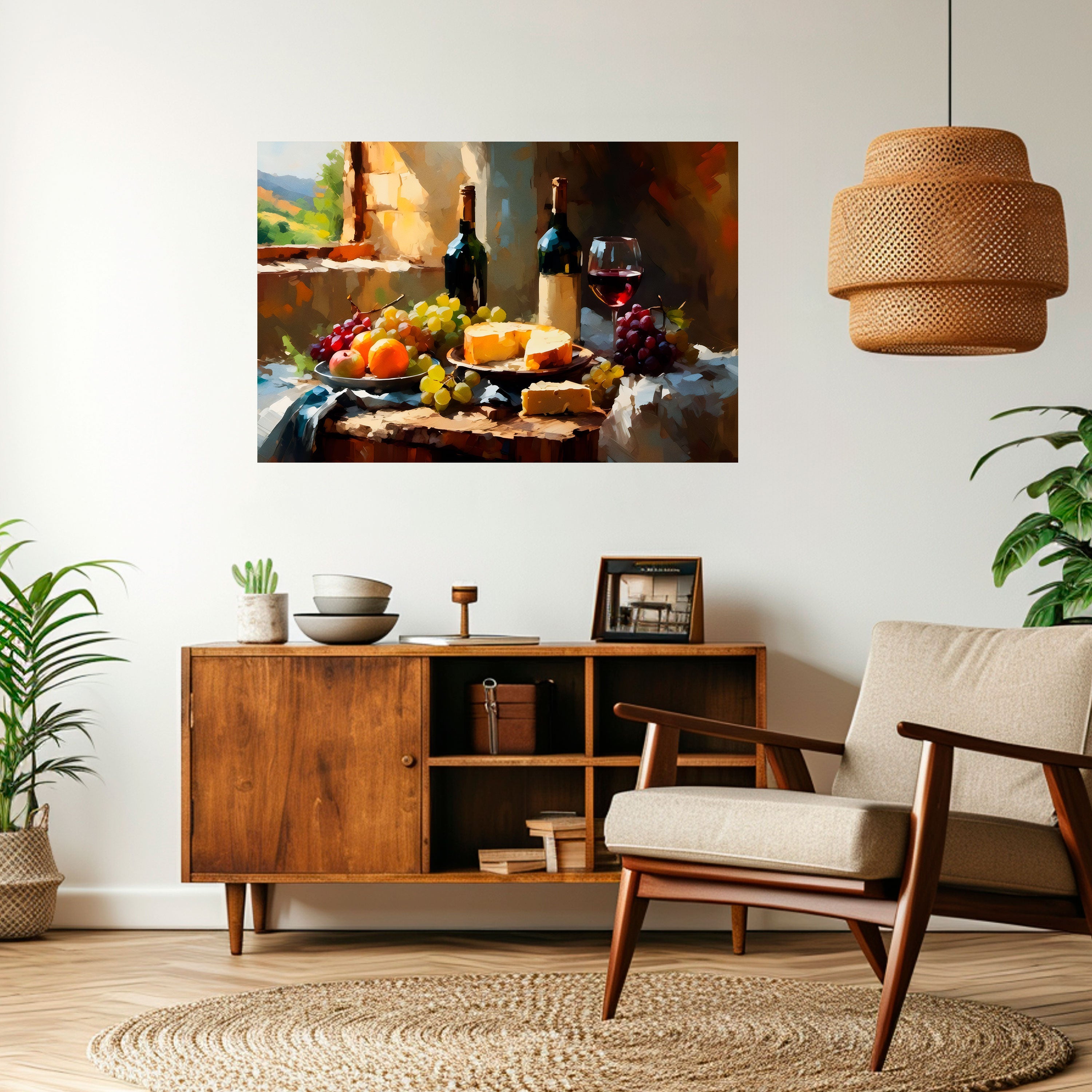 Affiche horizontale autocollante VINTAGE VINEYARD LUXURY