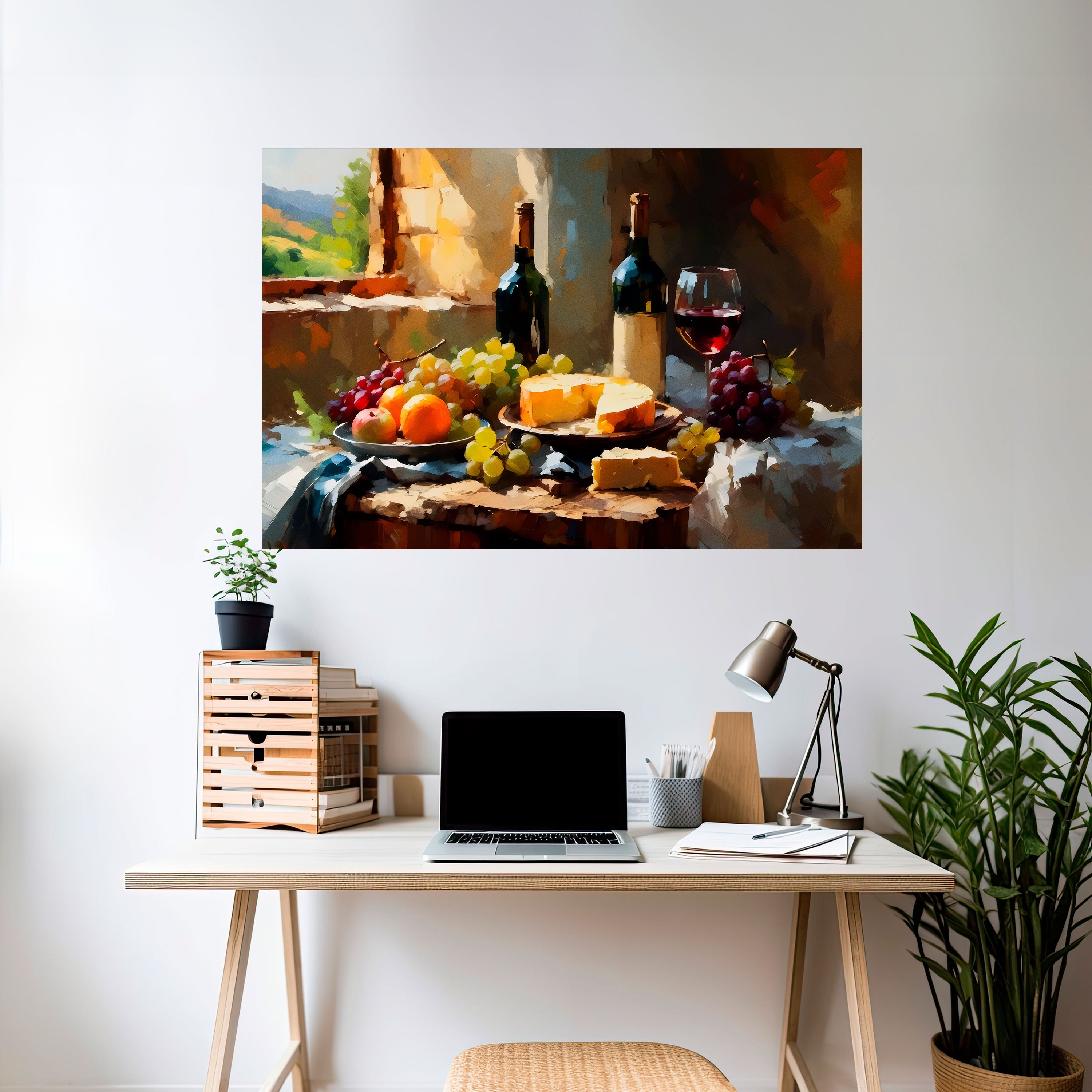 Affiche horizontale autocollante VINTAGE VINEYARD LUXURY