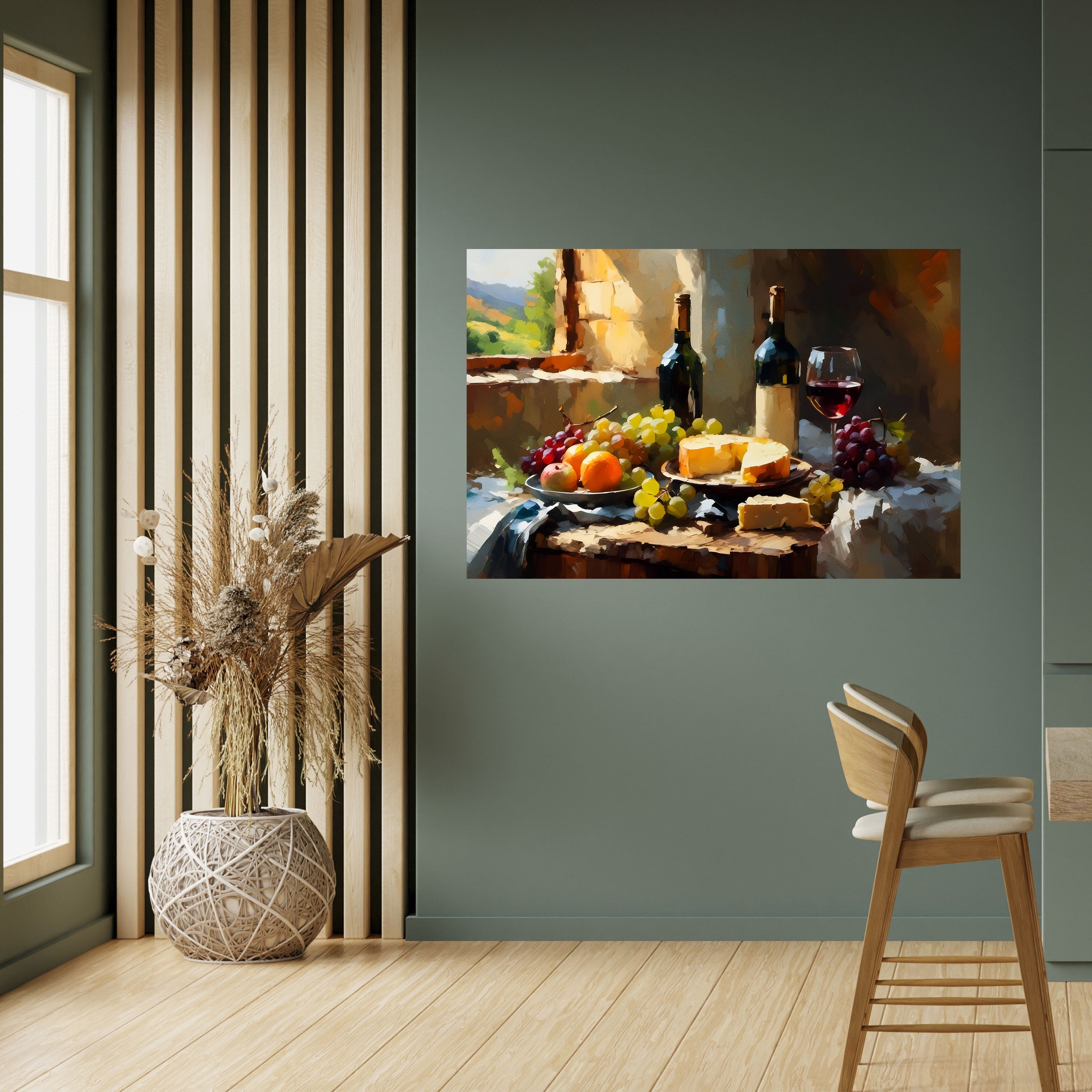 Affiche horizontale autocollante VINTAGE VINEYARD LUXURY