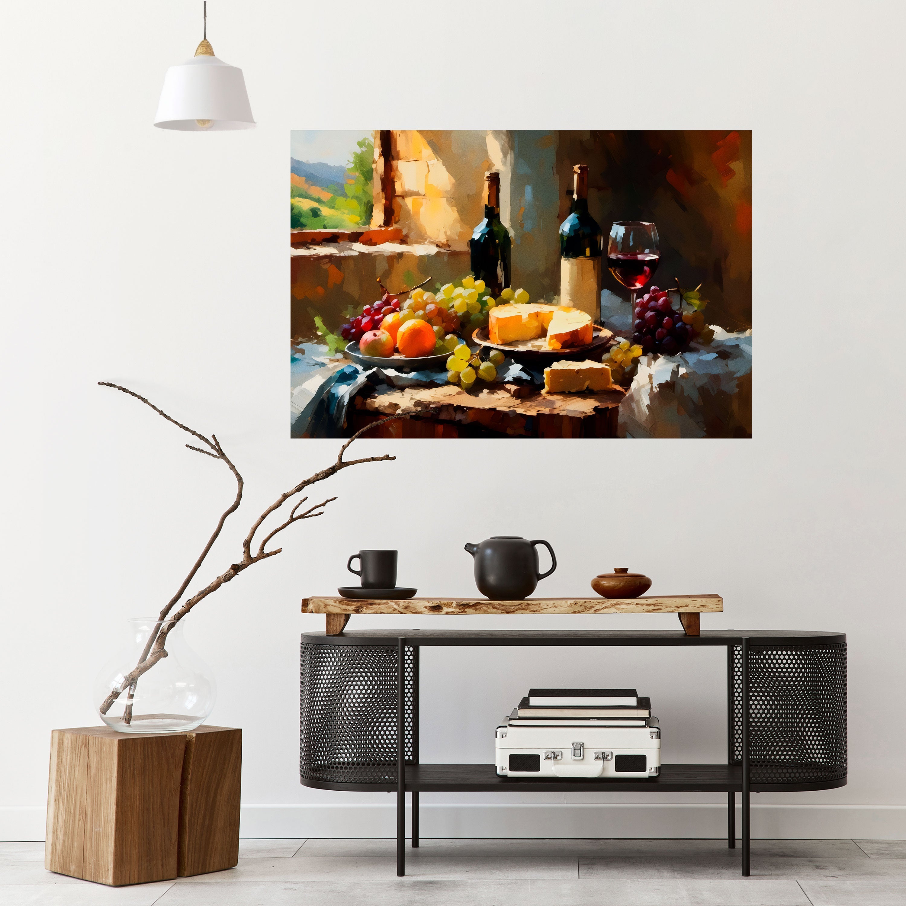 Affiche horizontale autocollante VINTAGE VINEYARD LUXURY