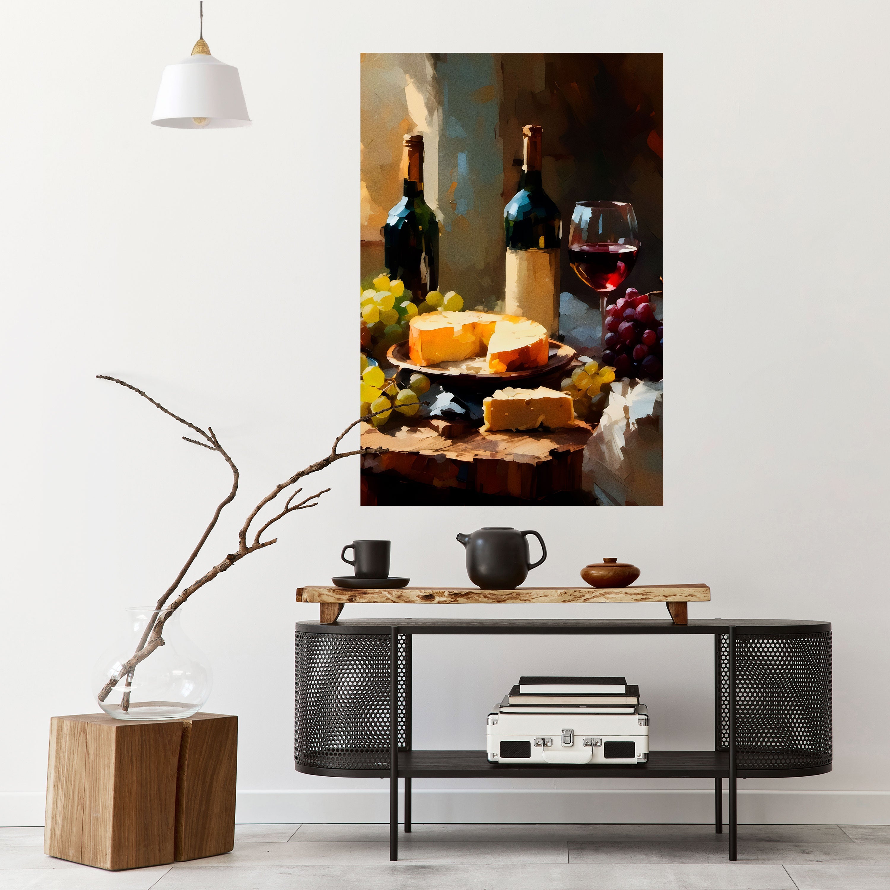 Affiche verticale autocollante VINTAGE VINEYARD LUXURY