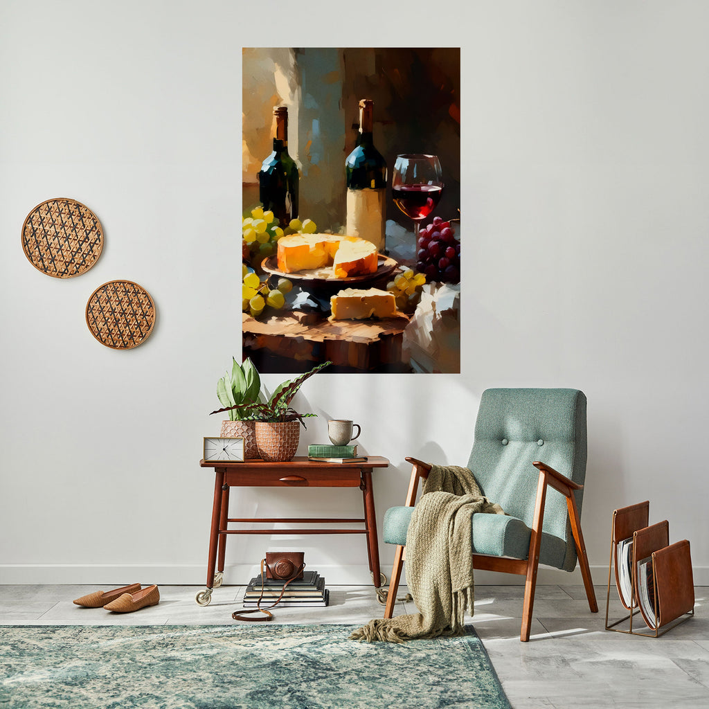 Affiche verticale autocollante VINTAGE VINEYARD LUXURY