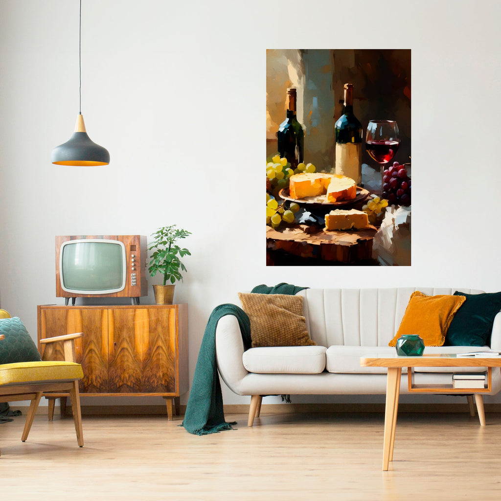 Affiche verticale autocollante VINTAGE VINEYARD LUXURY