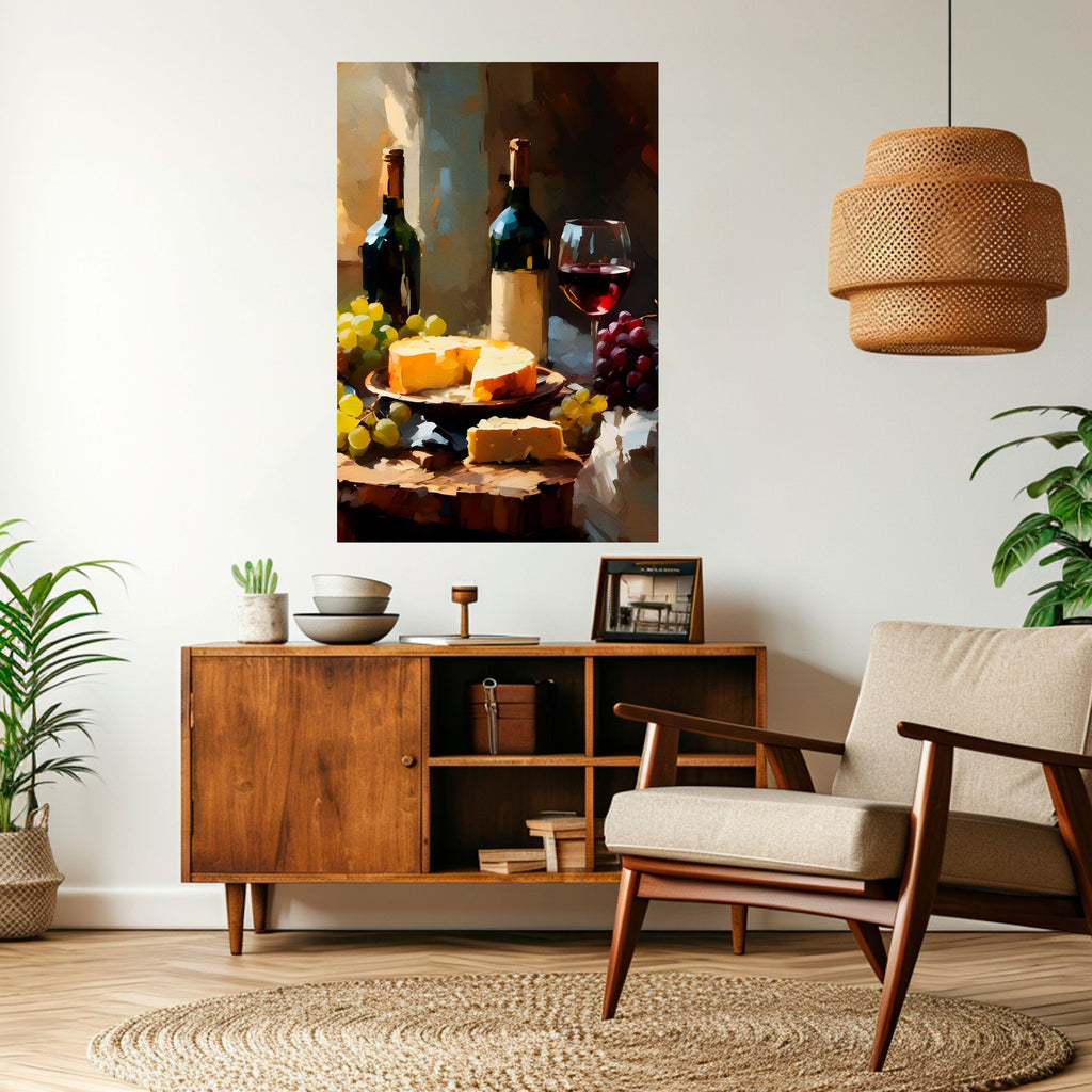 Affiche verticale autocollante VINTAGE VINEYARD LUXURY