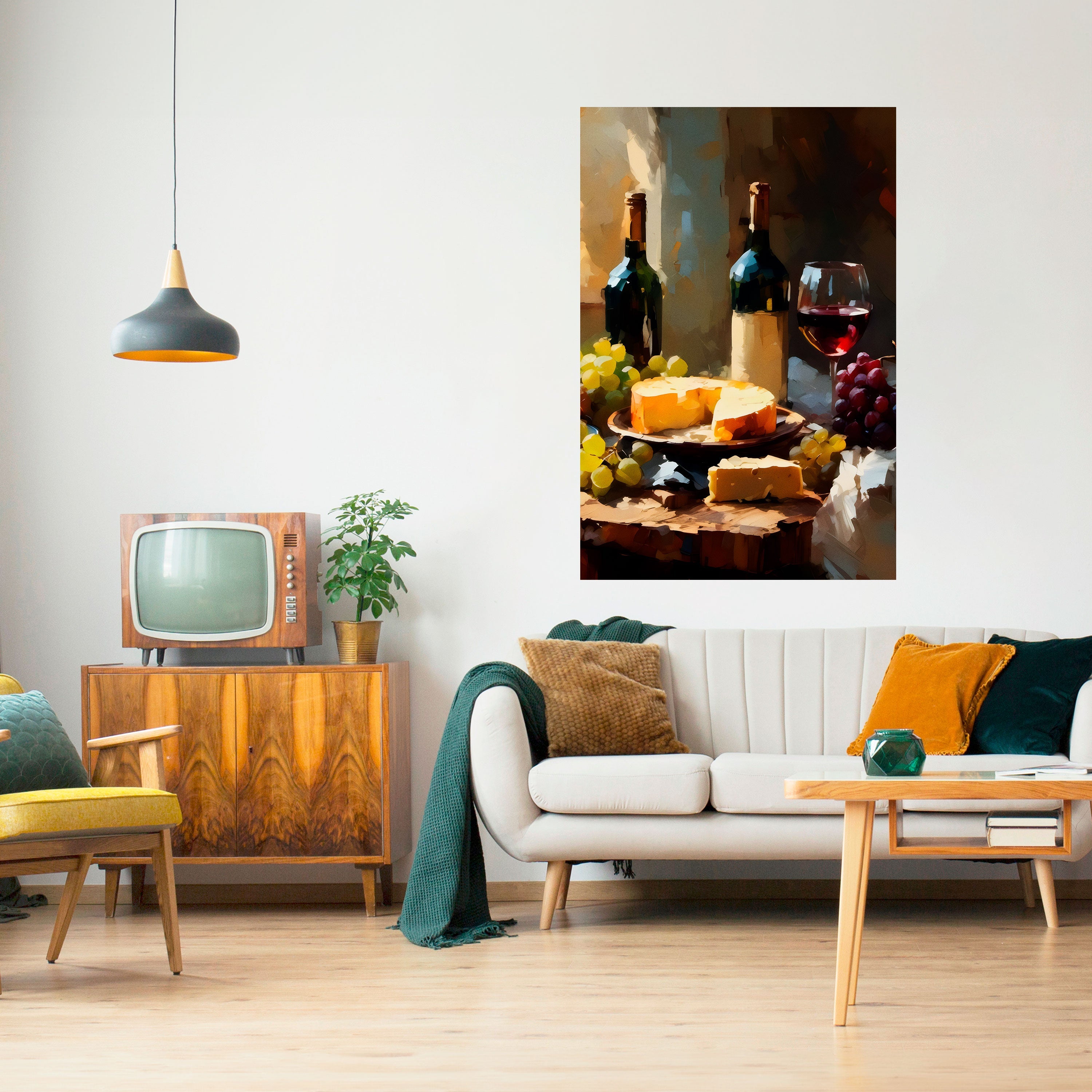 Affiche verticale autocollante VINTAGE VINEYARD LUXURY