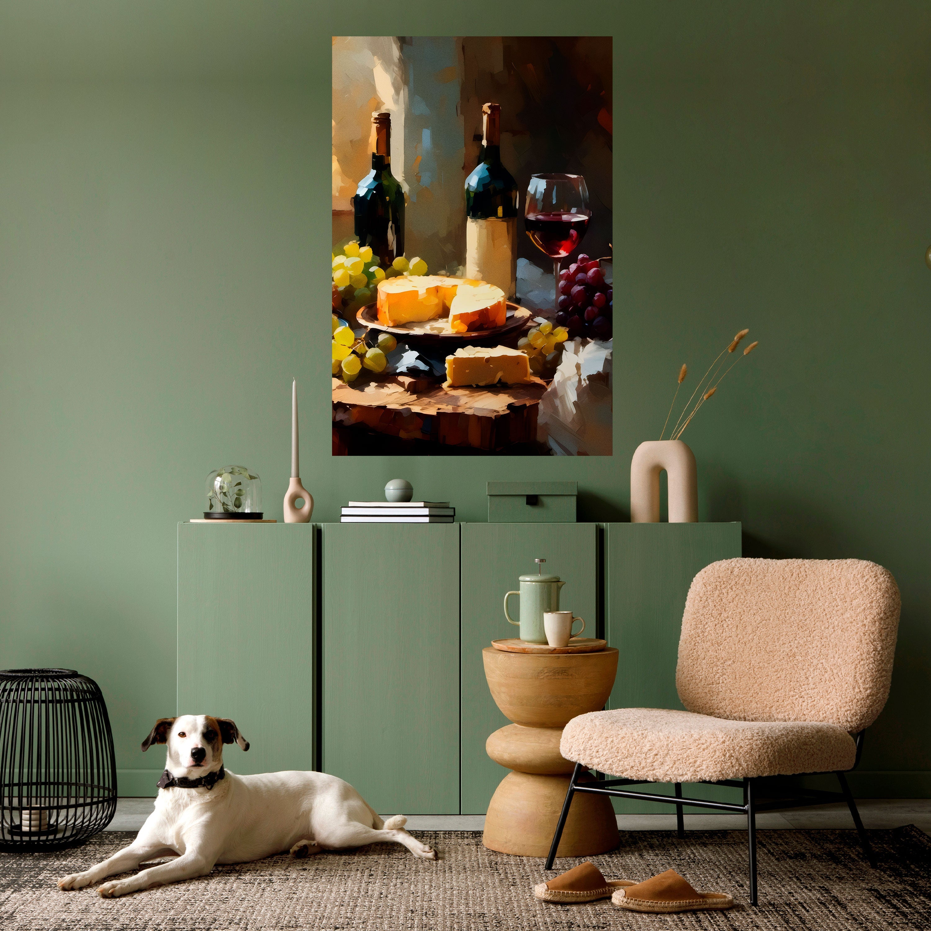 Affiche verticale autocollante VINTAGE VINEYARD LUXURY