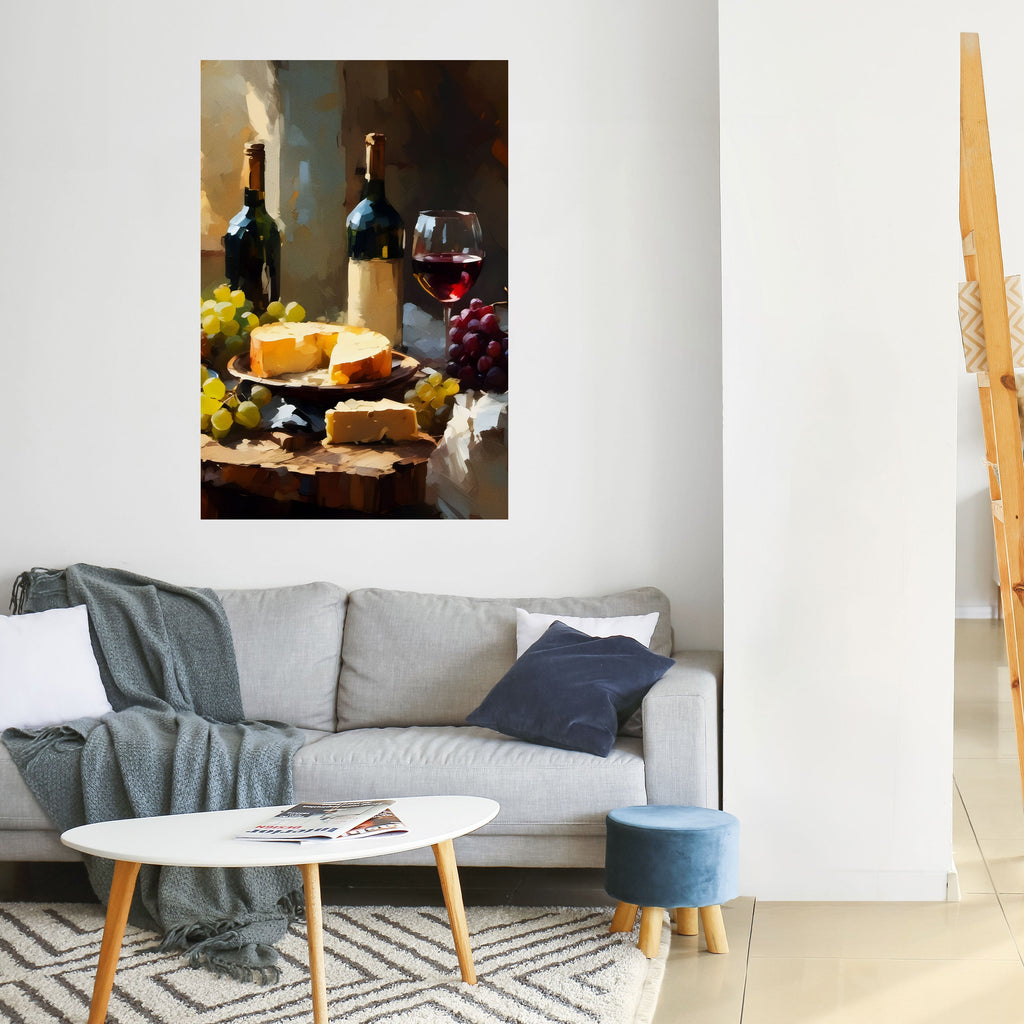 Affiche verticale autocollante VINTAGE VINEYARD LUXURY