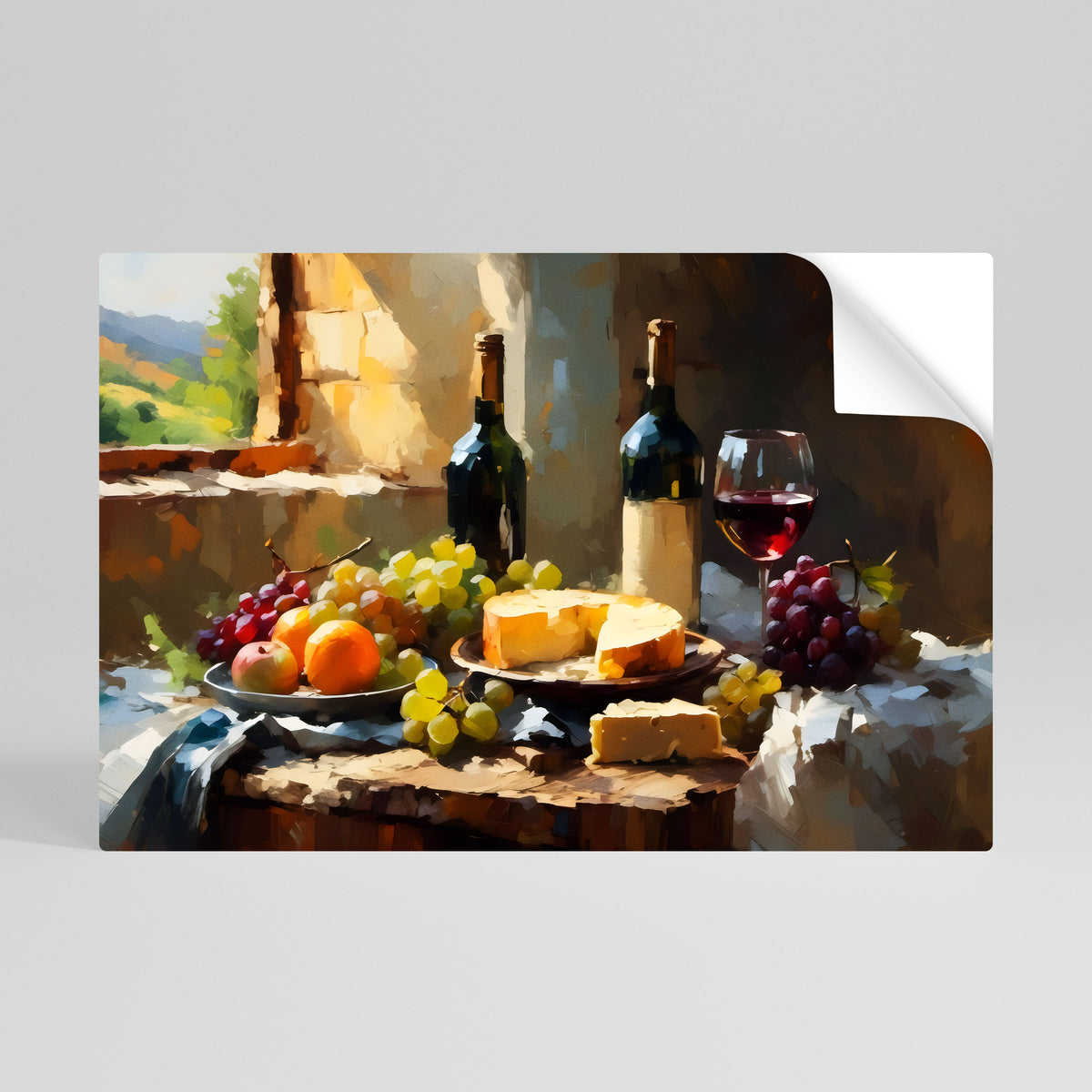 VINTAGE VINEYARD LUXURY Peel and Stick Horizontal Poster