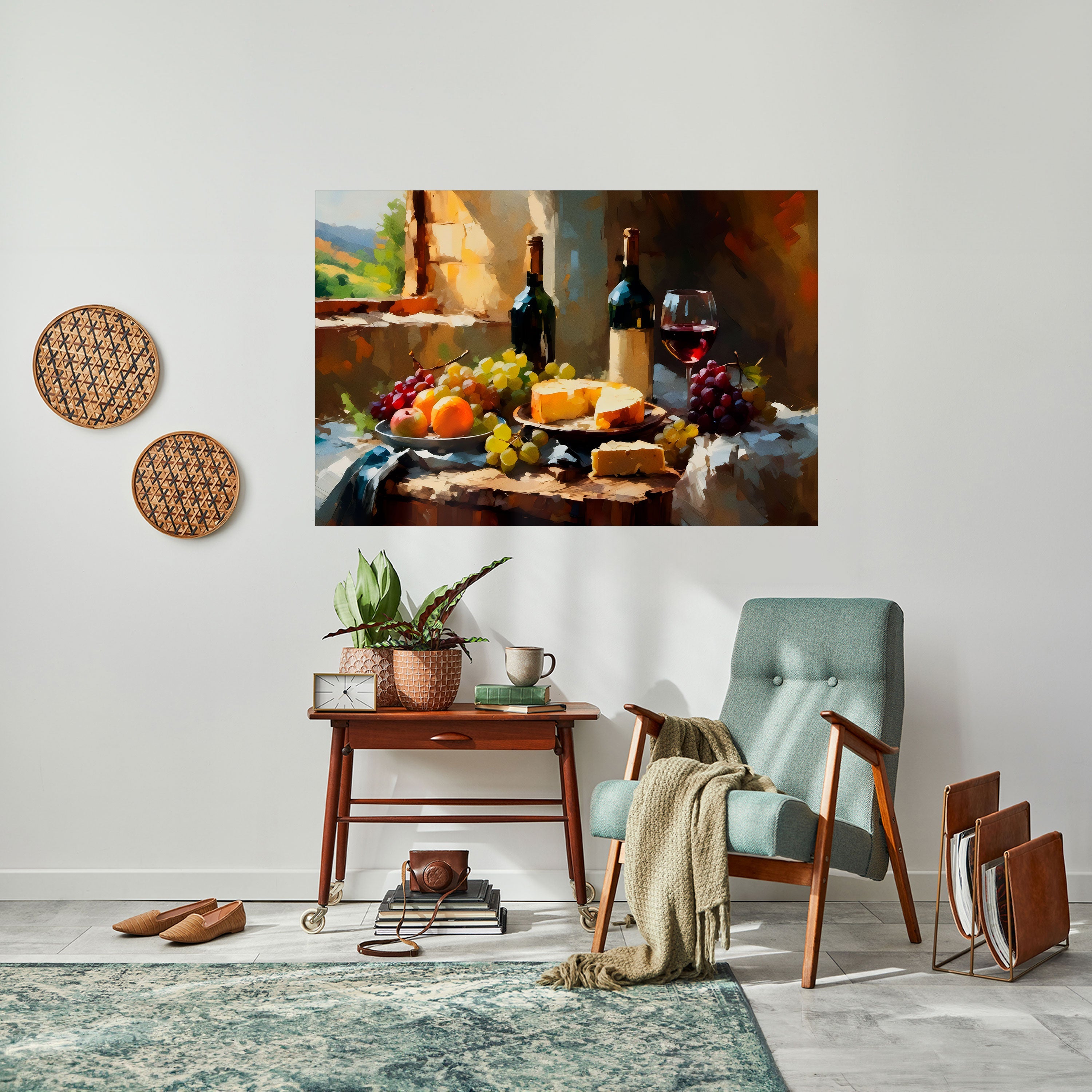 Affiche horizontale autocollante VINTAGE VINEYARD LUXURY