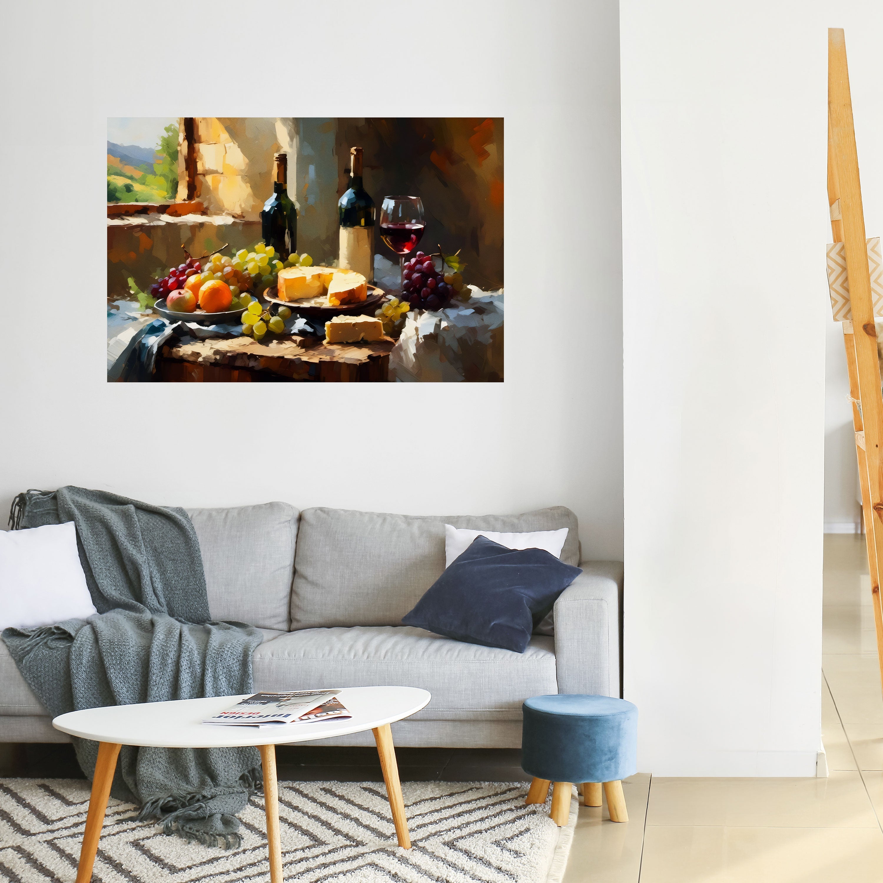 Affiche horizontale autocollante VINTAGE VINEYARD LUXURY