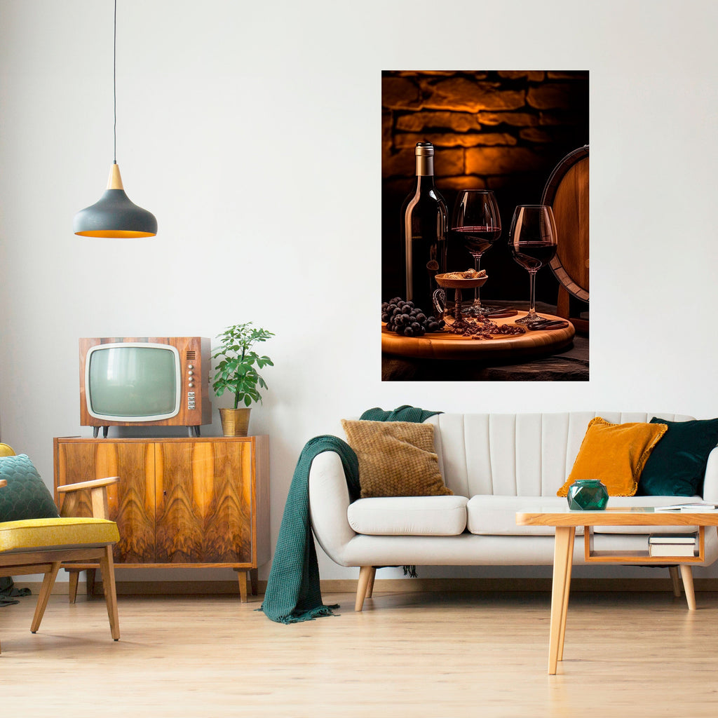 Affiche verticale autocollante VINTAGE VIGNETTE