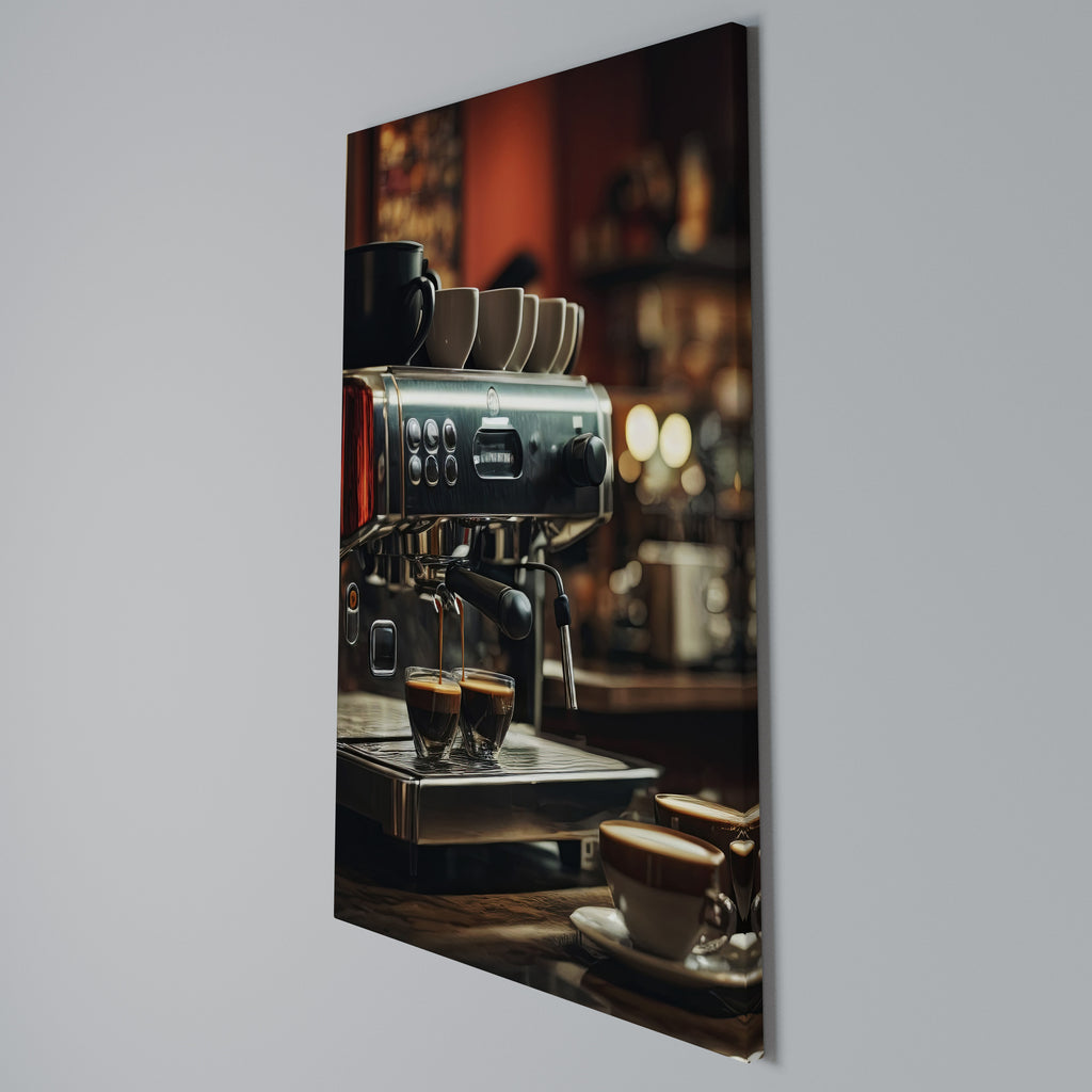 BARISTA’S DREAM MACHINE Vertical Canvas Print