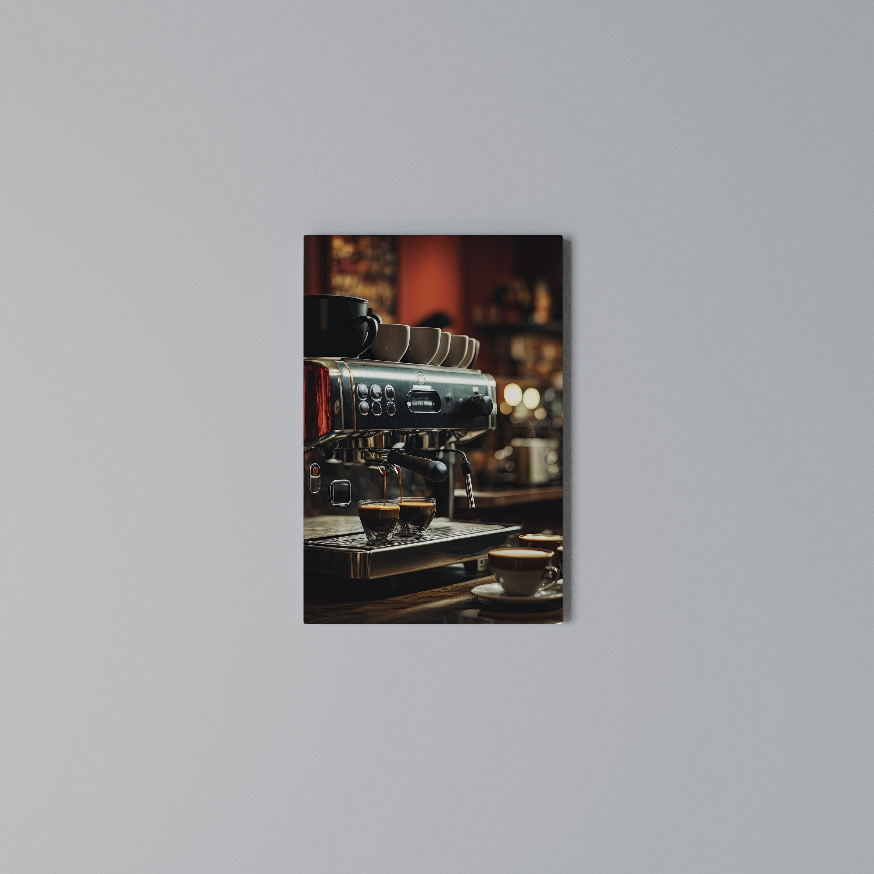 BARISTA’S DREAM MACHINE Vertical Canvas Print
