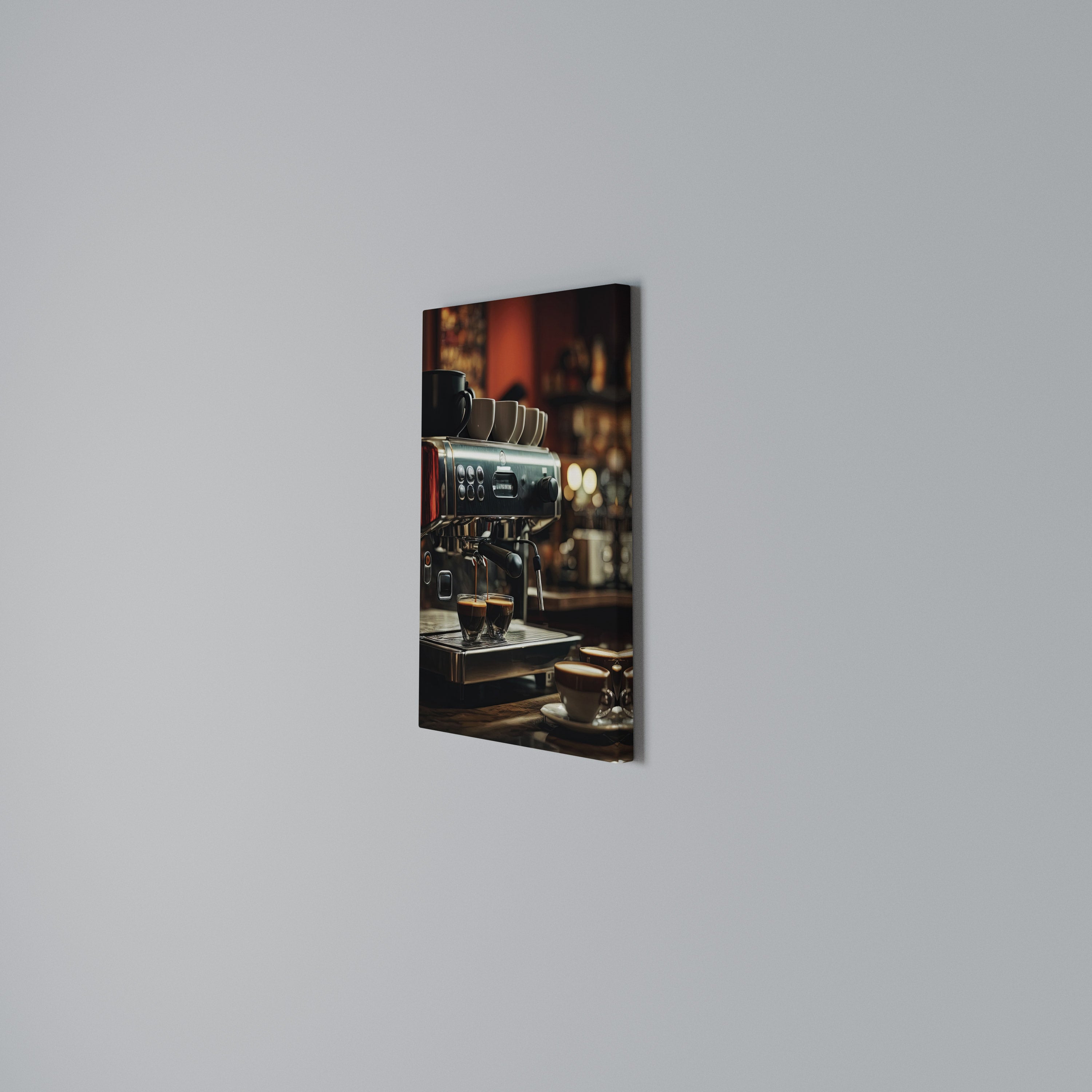 BARISTA’S DREAM MACHINE Vertical Canvas Print