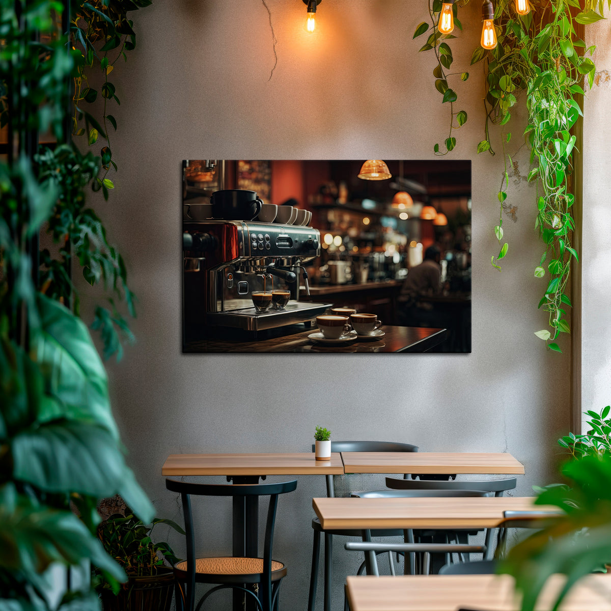 BARISTA’S DREAM MACHINE Horizontal Canvas Print