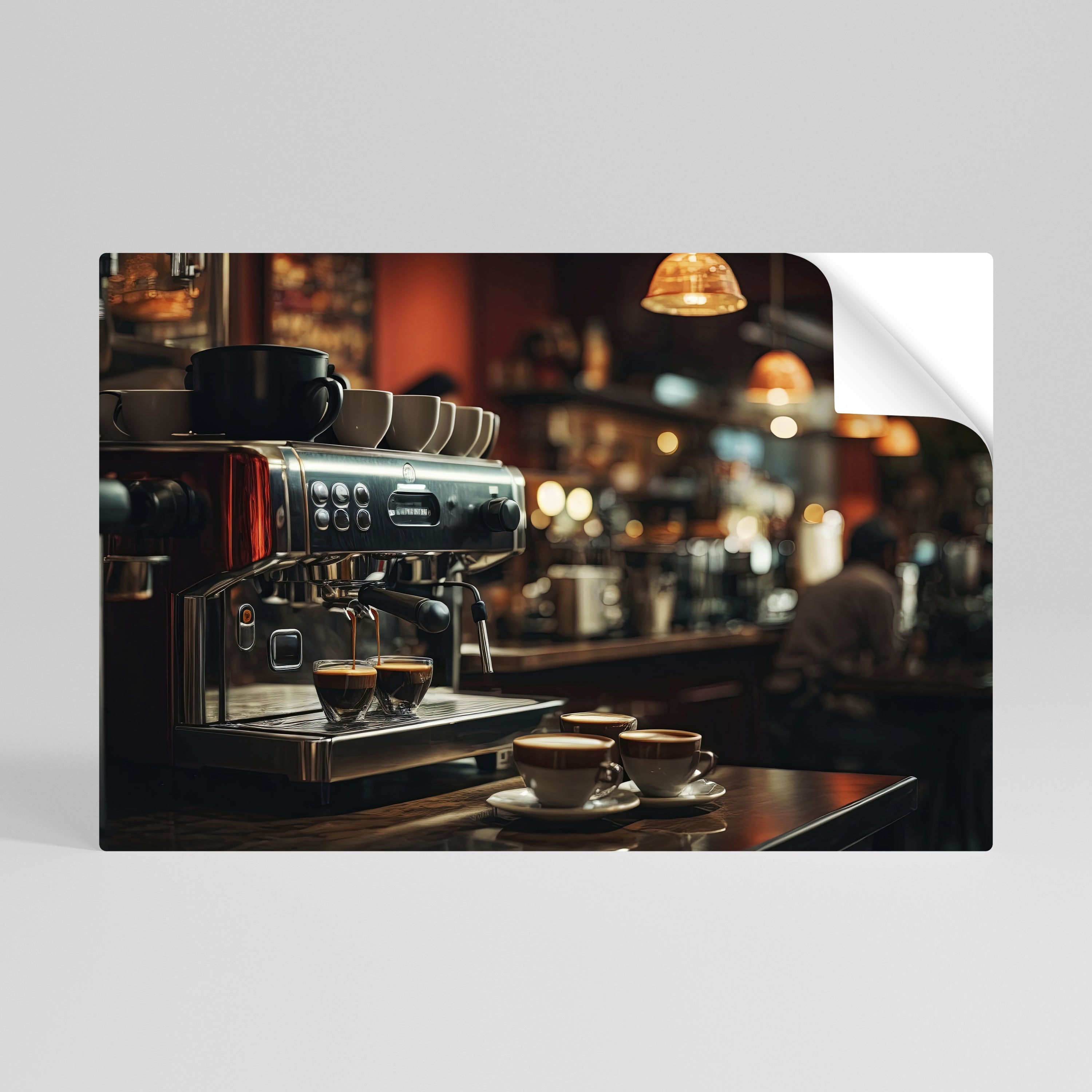 Affiche horizontale autocollante BARISTA'S DREAM MACHINE