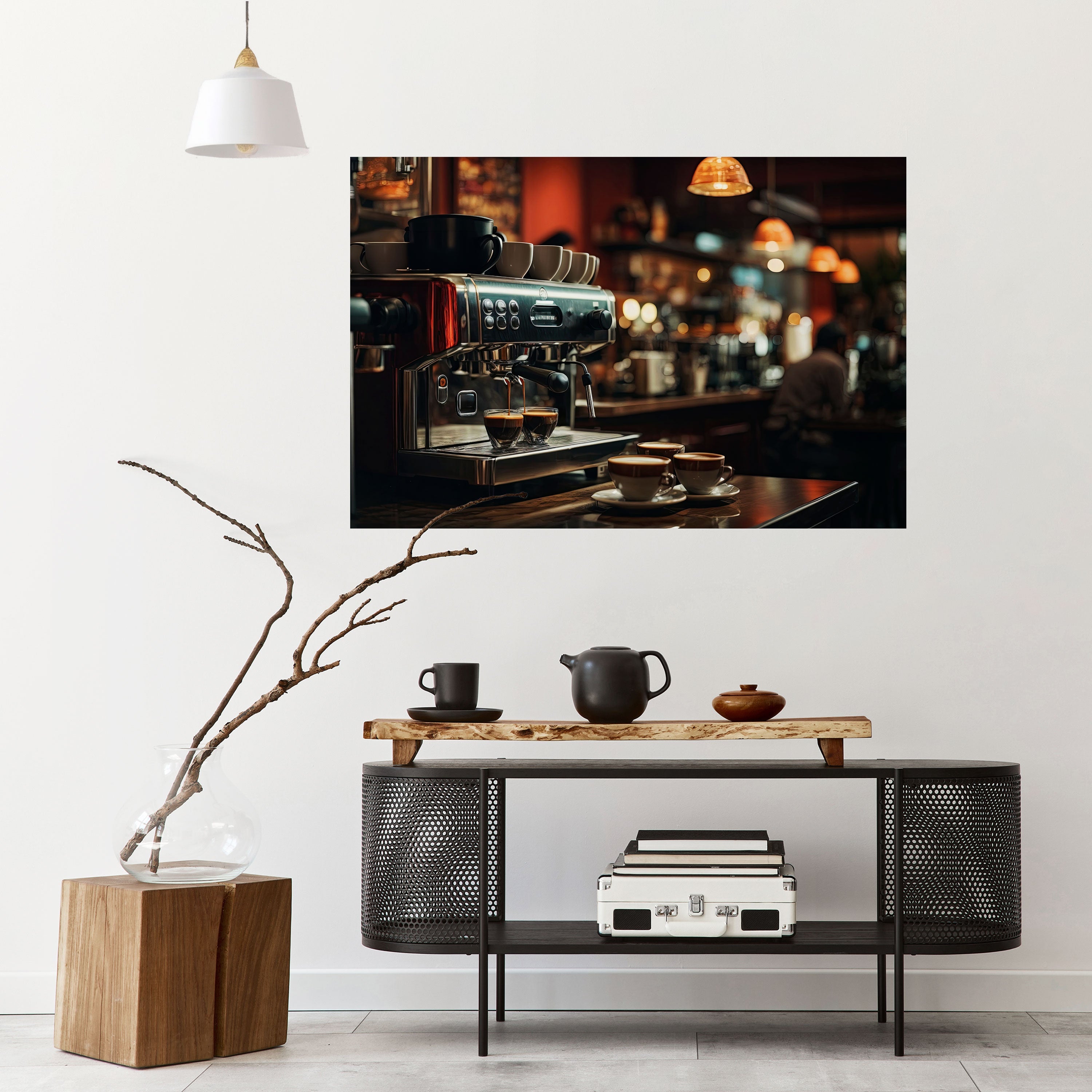 Affiche horizontale autocollante BARISTA'S DREAM MACHINE