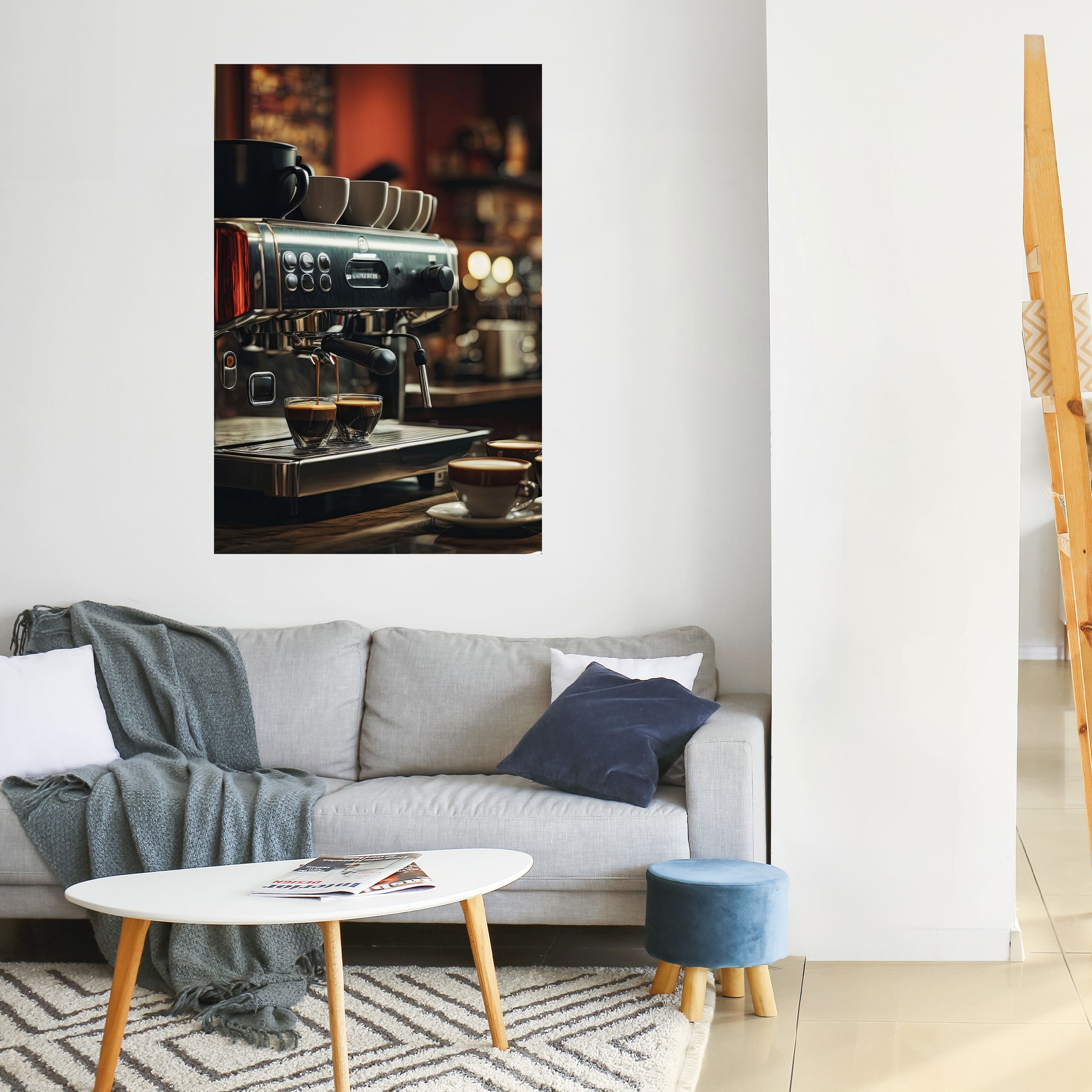 Affiche verticale autocollante BARISTA'S DREAM MACHINE