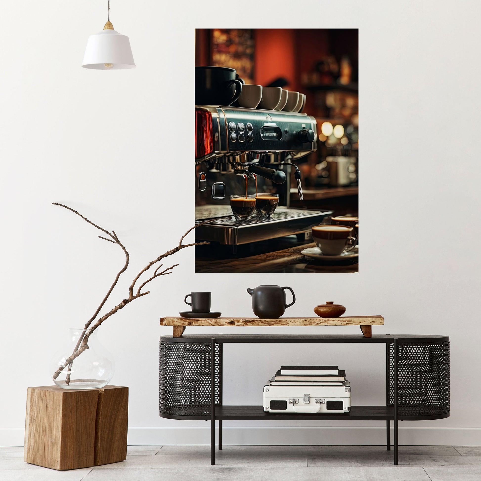 Affiche verticale autocollante BARISTA'S DREAM MACHINE