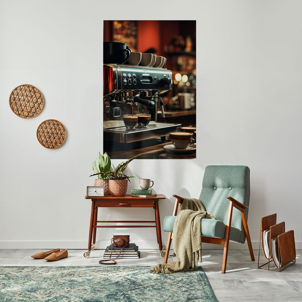 Affiche verticale autocollante BARISTA'S DREAM MACHINE