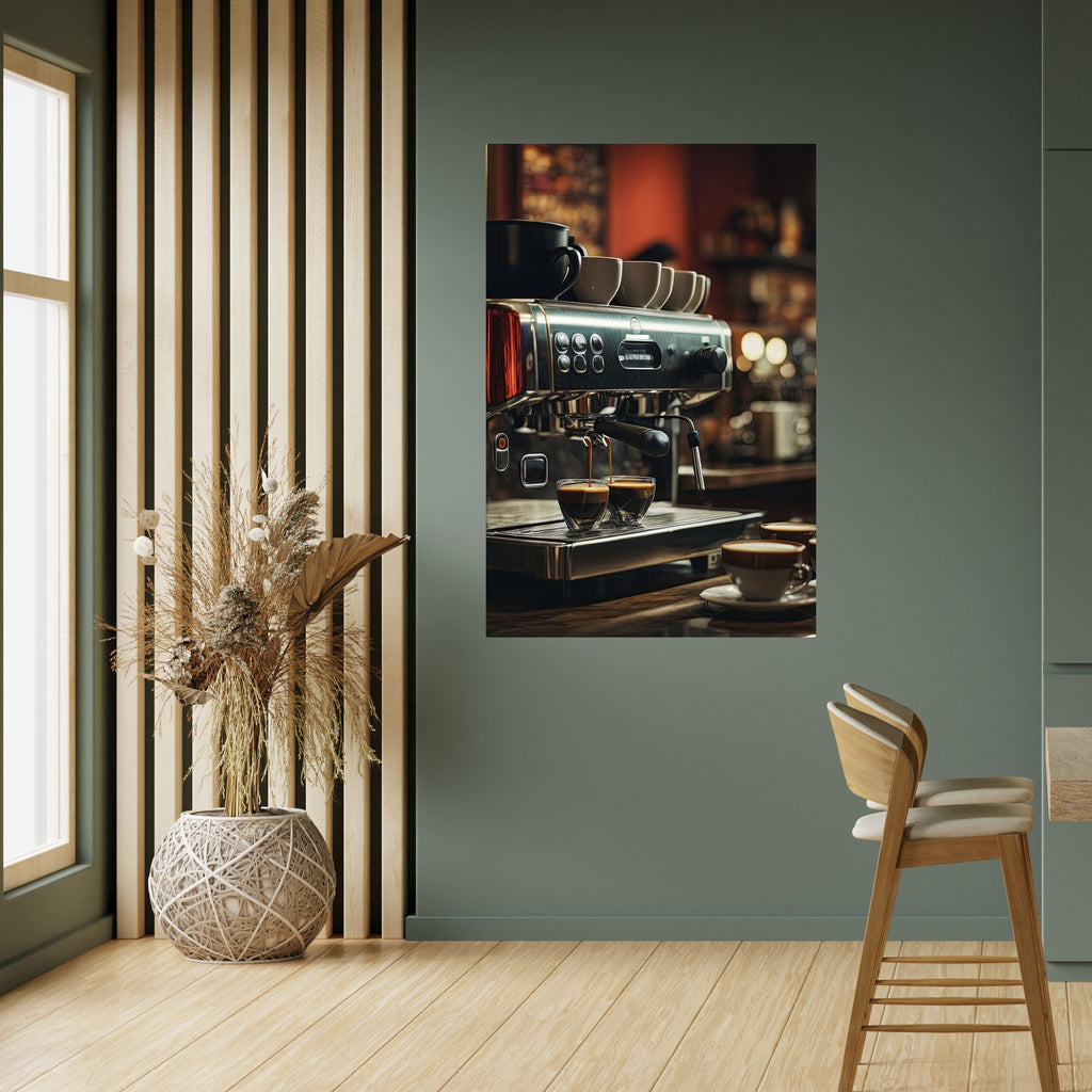 Affiche verticale autocollante BARISTA'S DREAM MACHINE