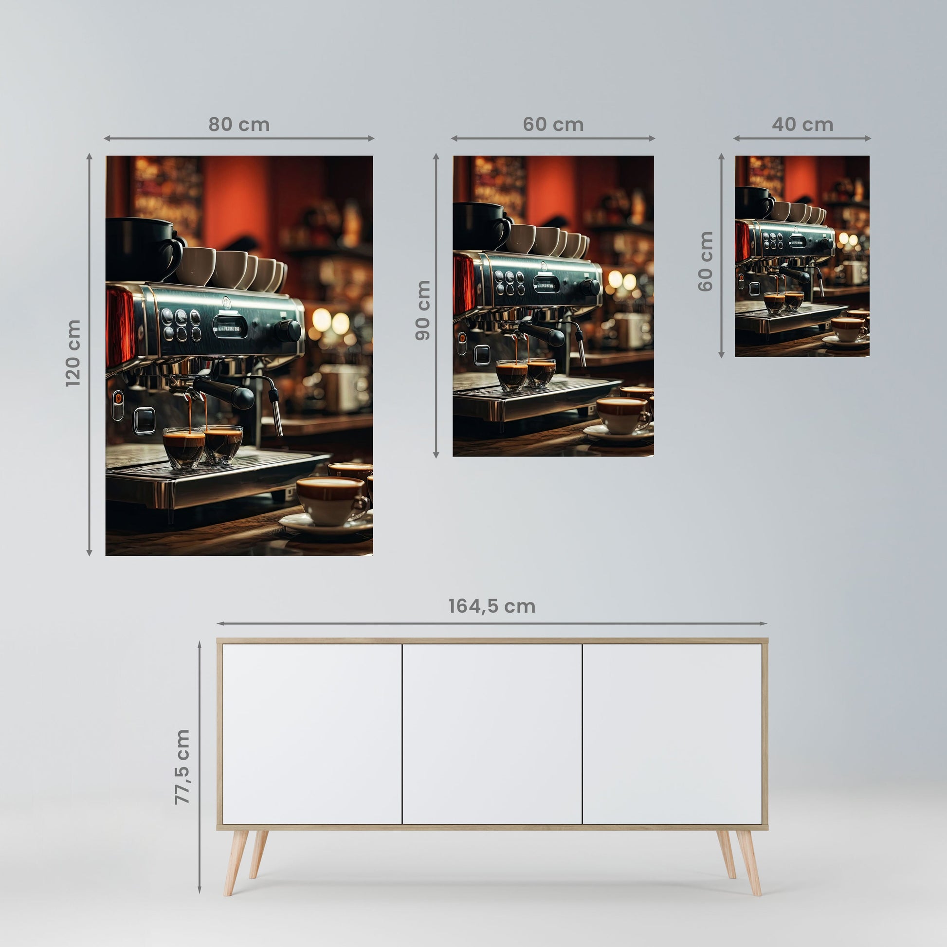 Affiche verticale autocollante BARISTA'S DREAM MACHINE