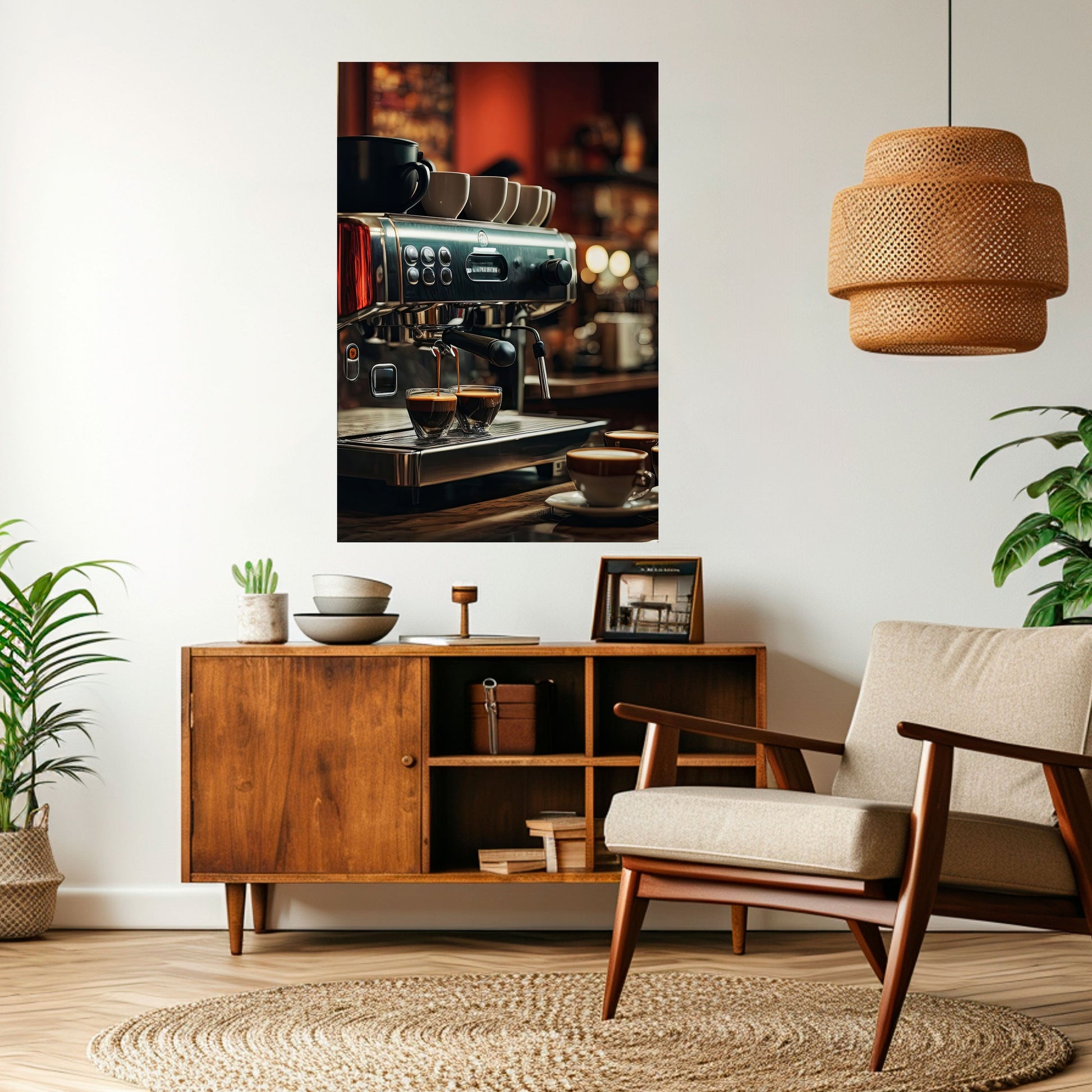 Affiche verticale autocollante BARISTA'S DREAM MACHINE