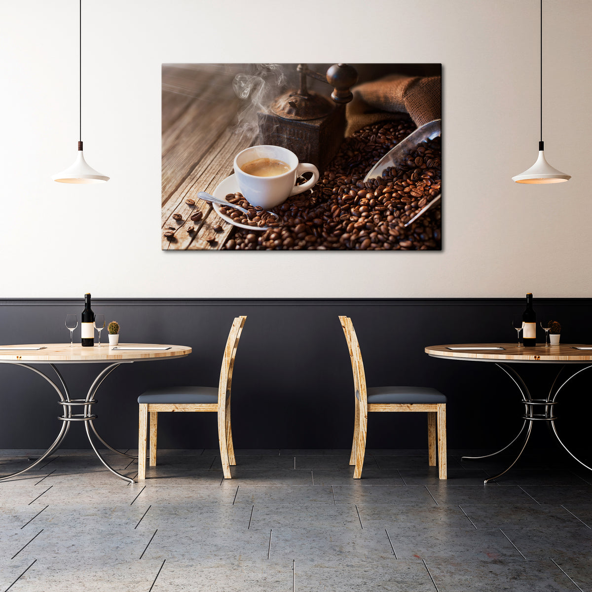STEAMING BREWED DELIGHT Horizontal Canvas Print