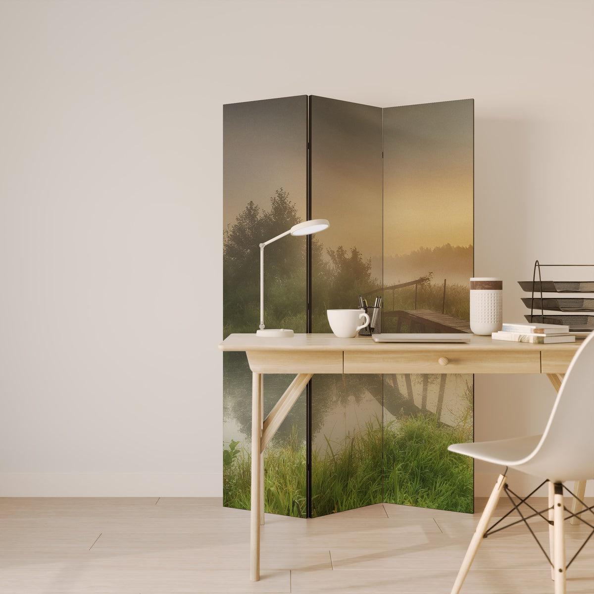 DREAMY HAZE 3-Panel Room Divider